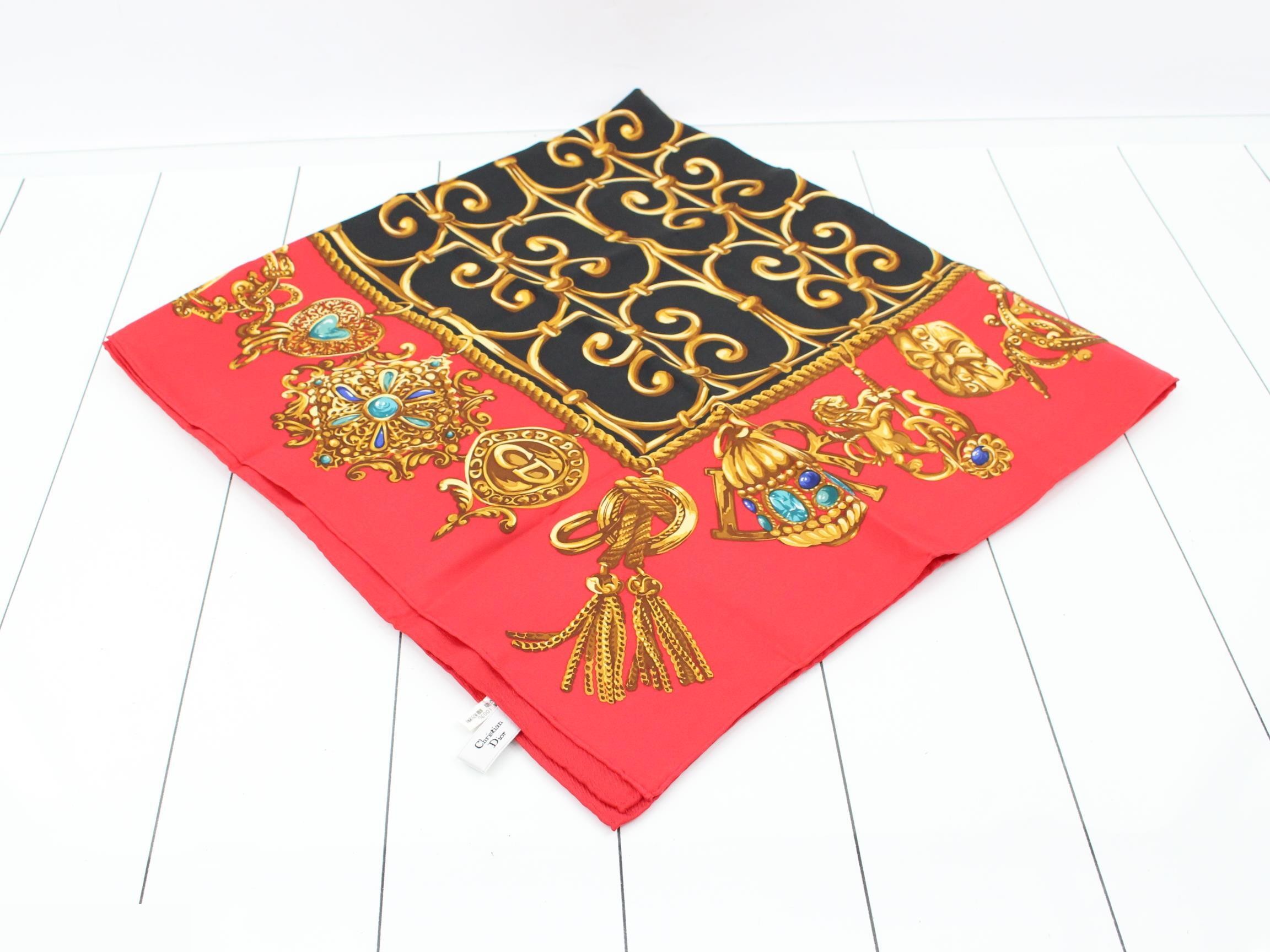 silk scarf, red — view 2