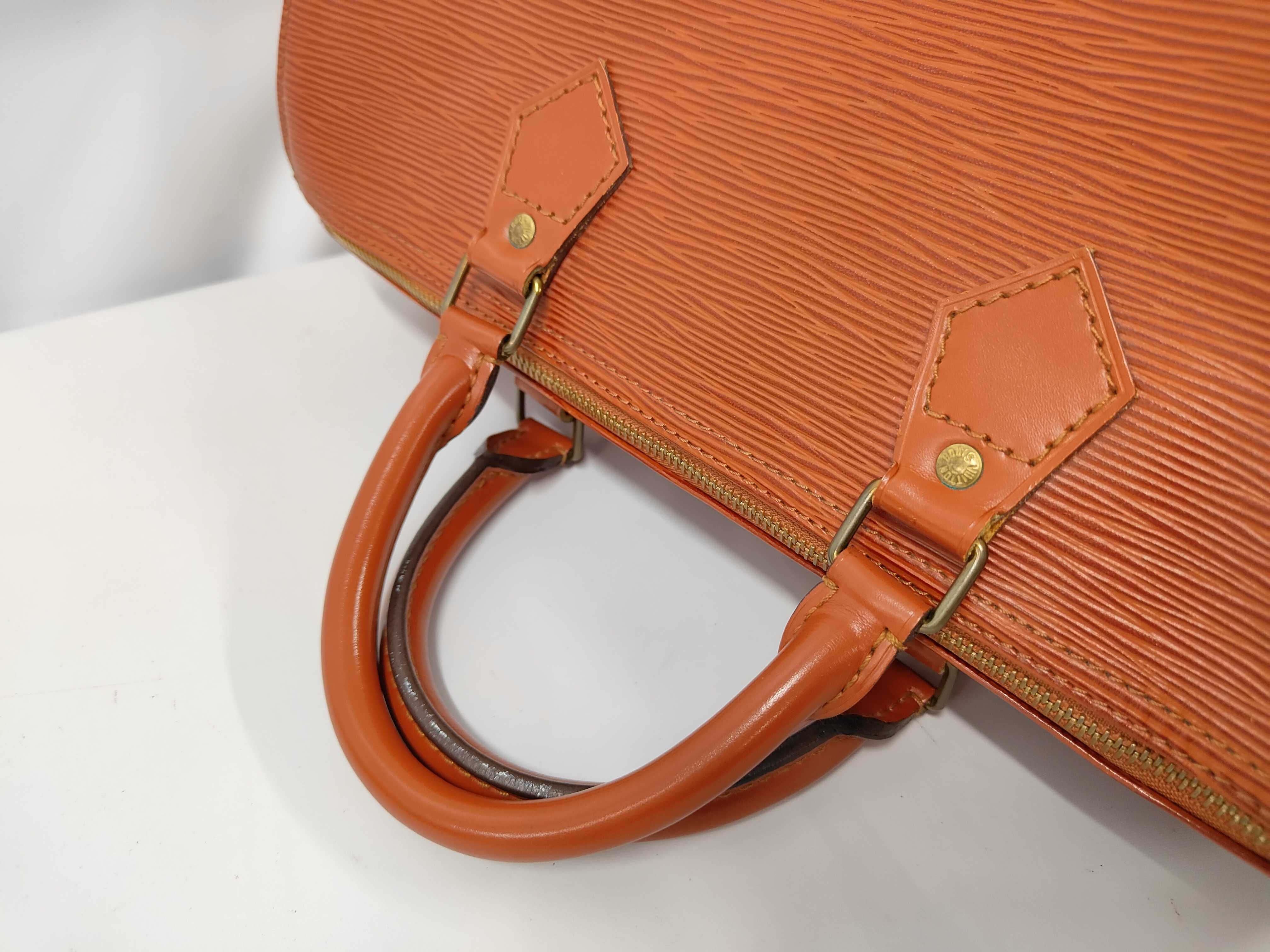 Epi Speedy 30 Handbag Boston Bag Leather Kenya Brown Boston Bag — view 5