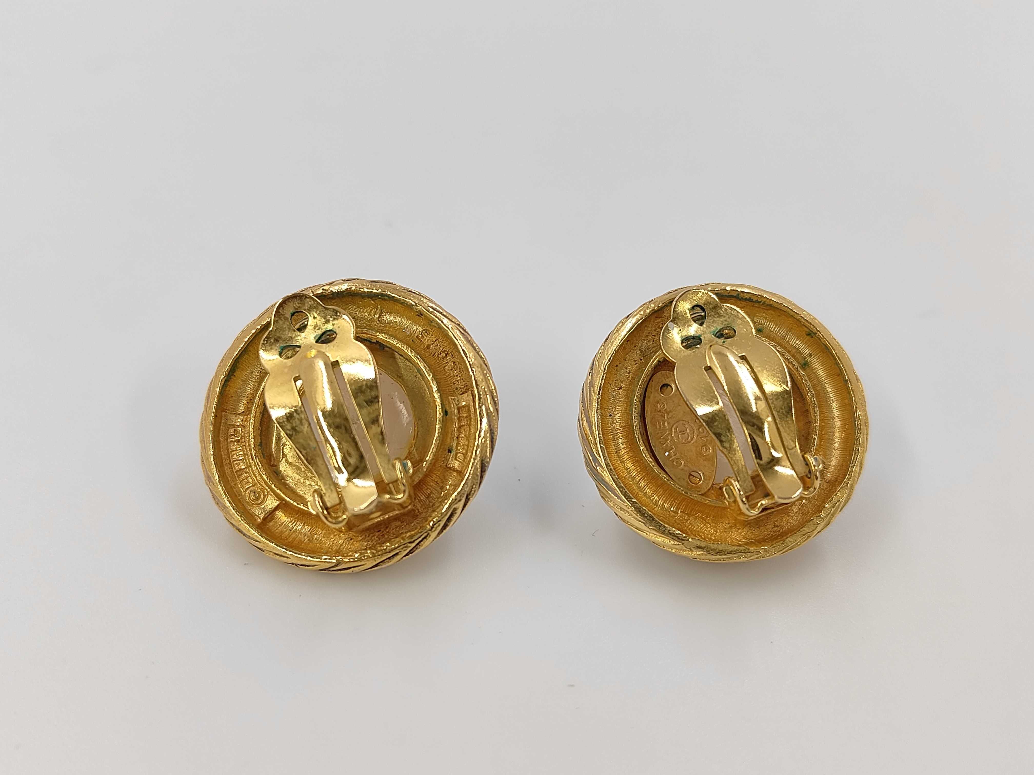 faux pearl earrings (one earring is missing the serial number plate) — view 2