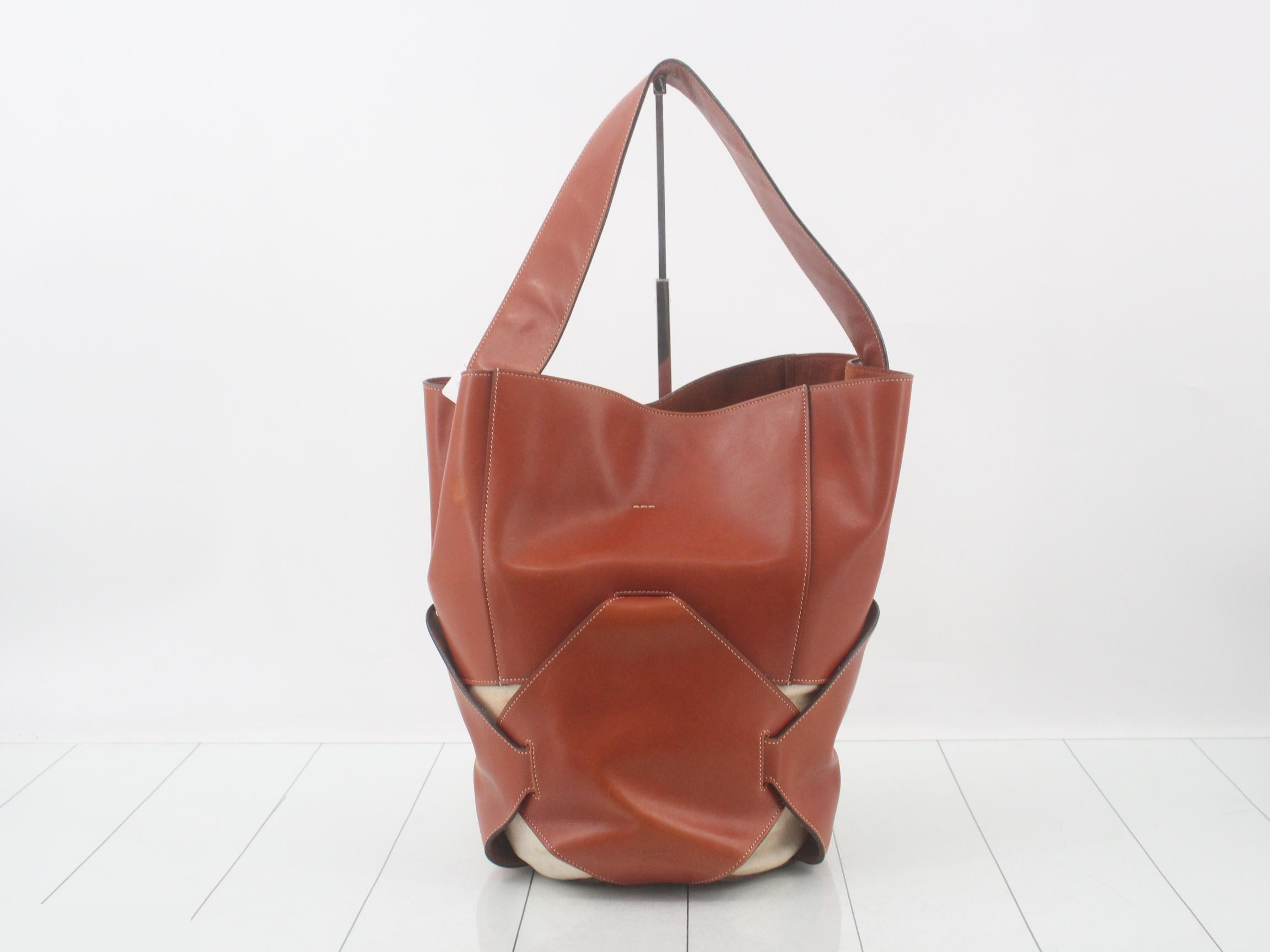 Phoebe Leather Shoulder Bag, Brown — view 2