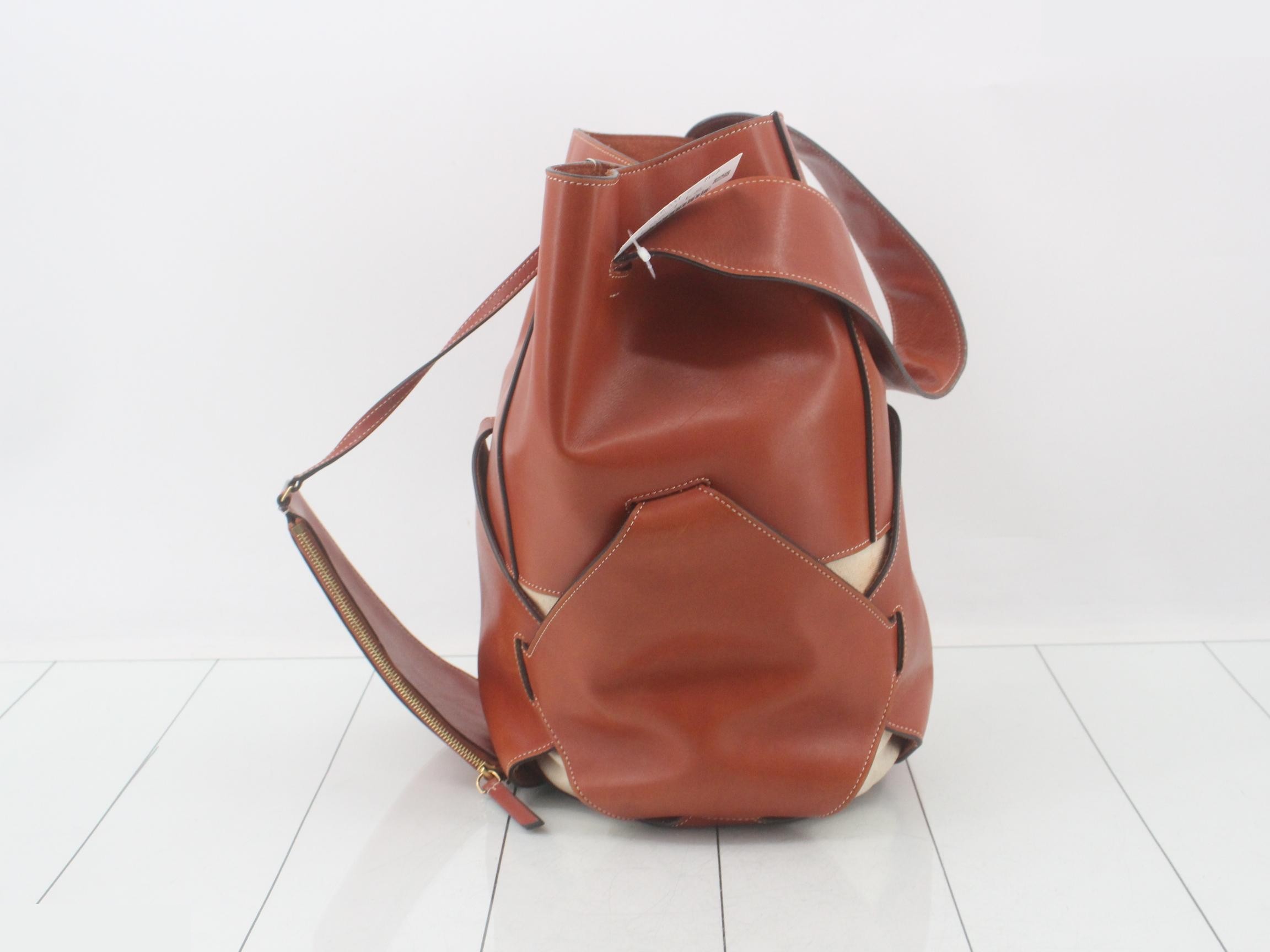Phoebe Leather Shoulder Bag, Brown — view 3