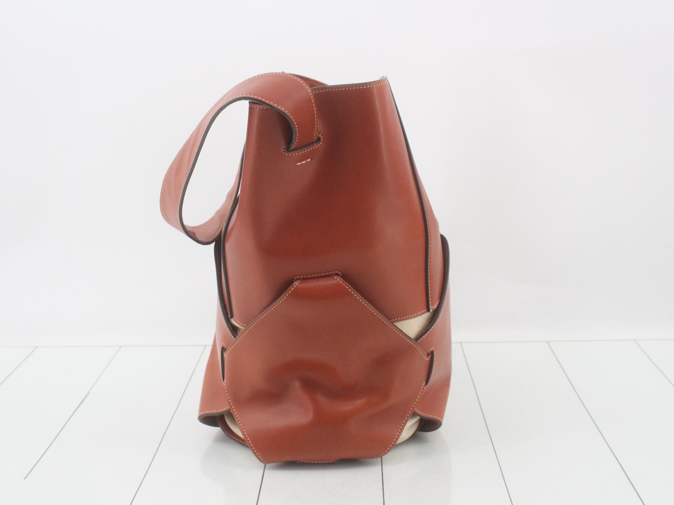 Phoebe Leather Shoulder Bag, Brown — view 4