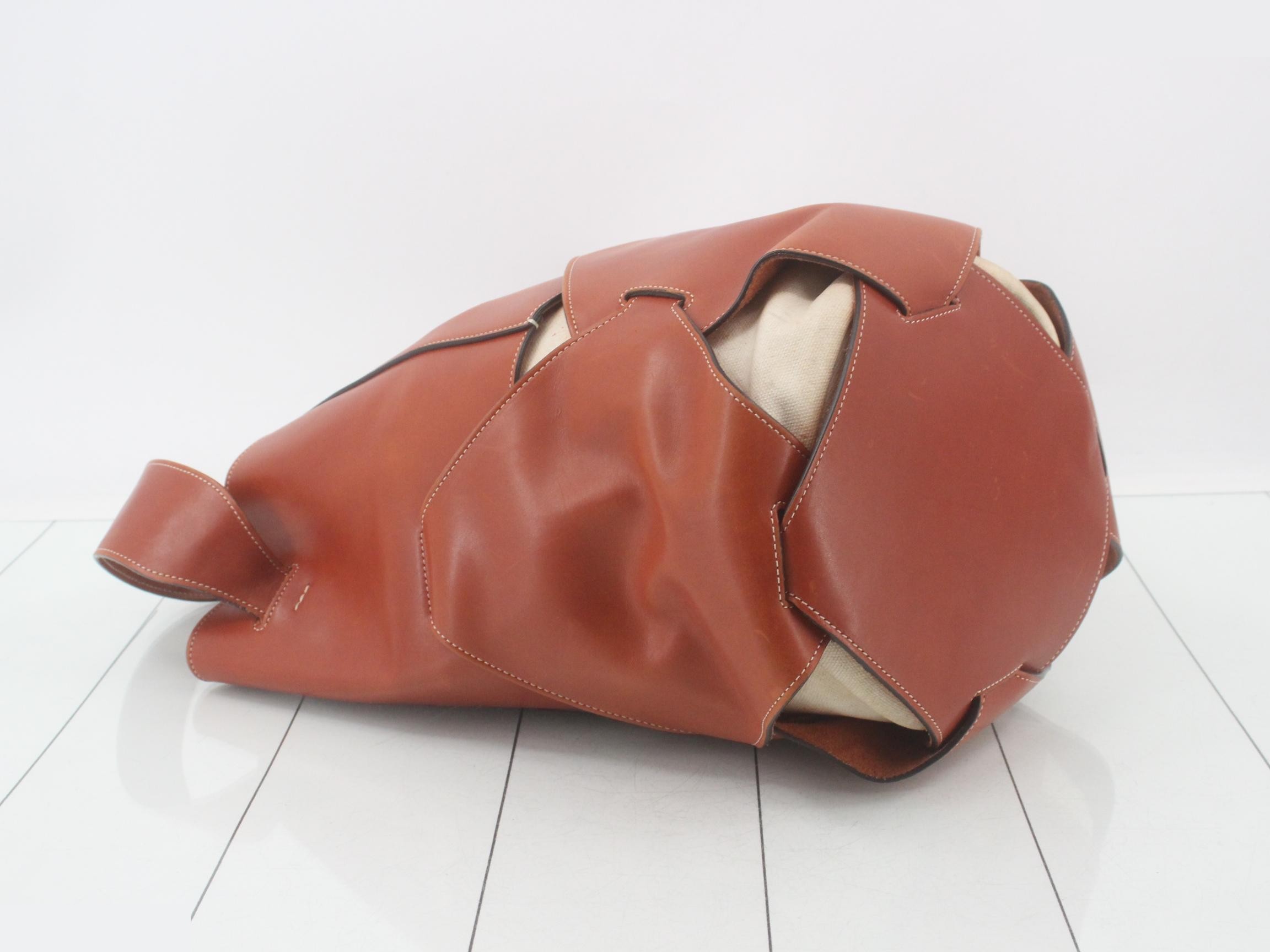 Phoebe Leather Shoulder Bag, Brown — view 5