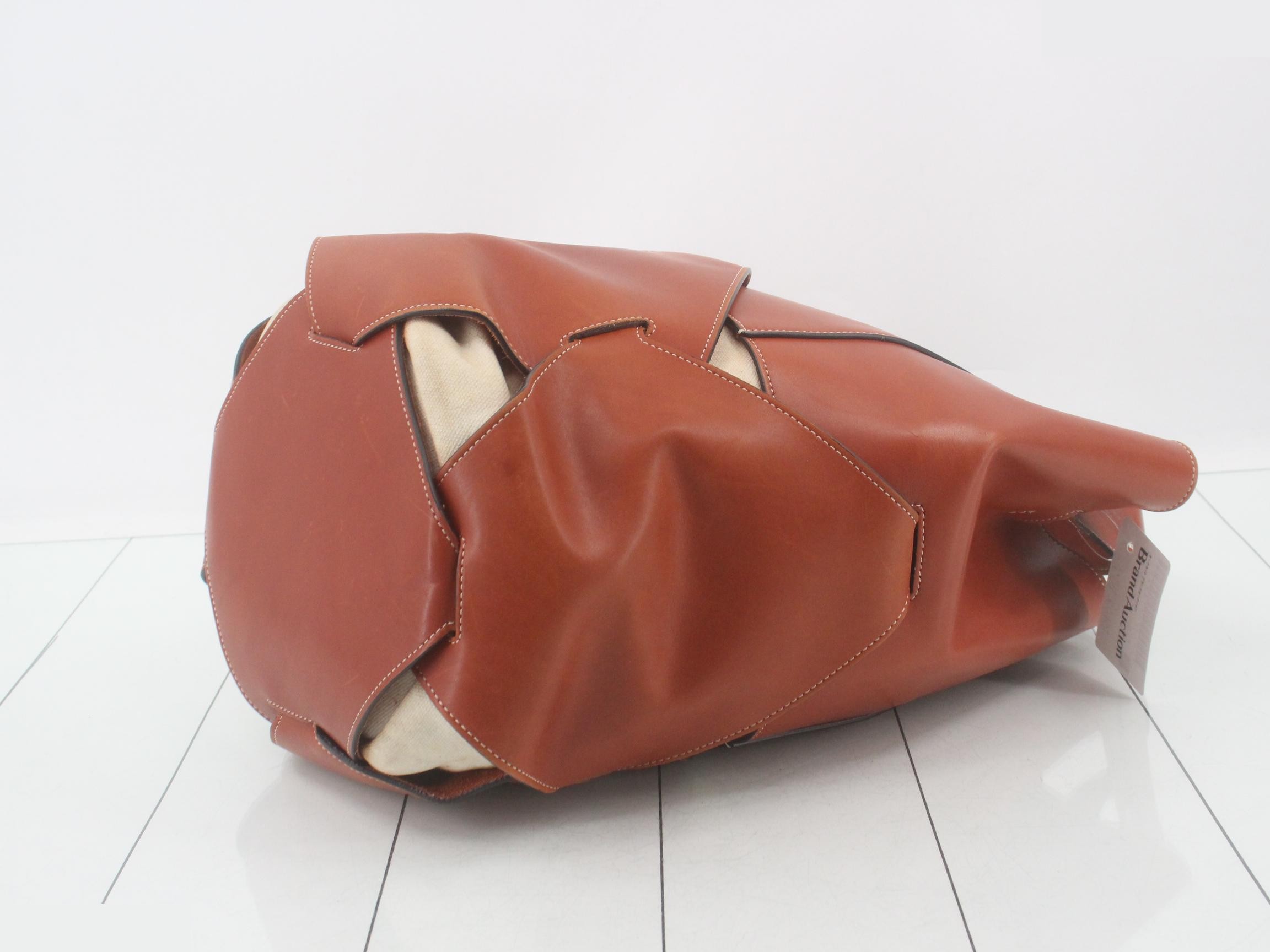 Phoebe Leather Shoulder Bag, Brown — view 6