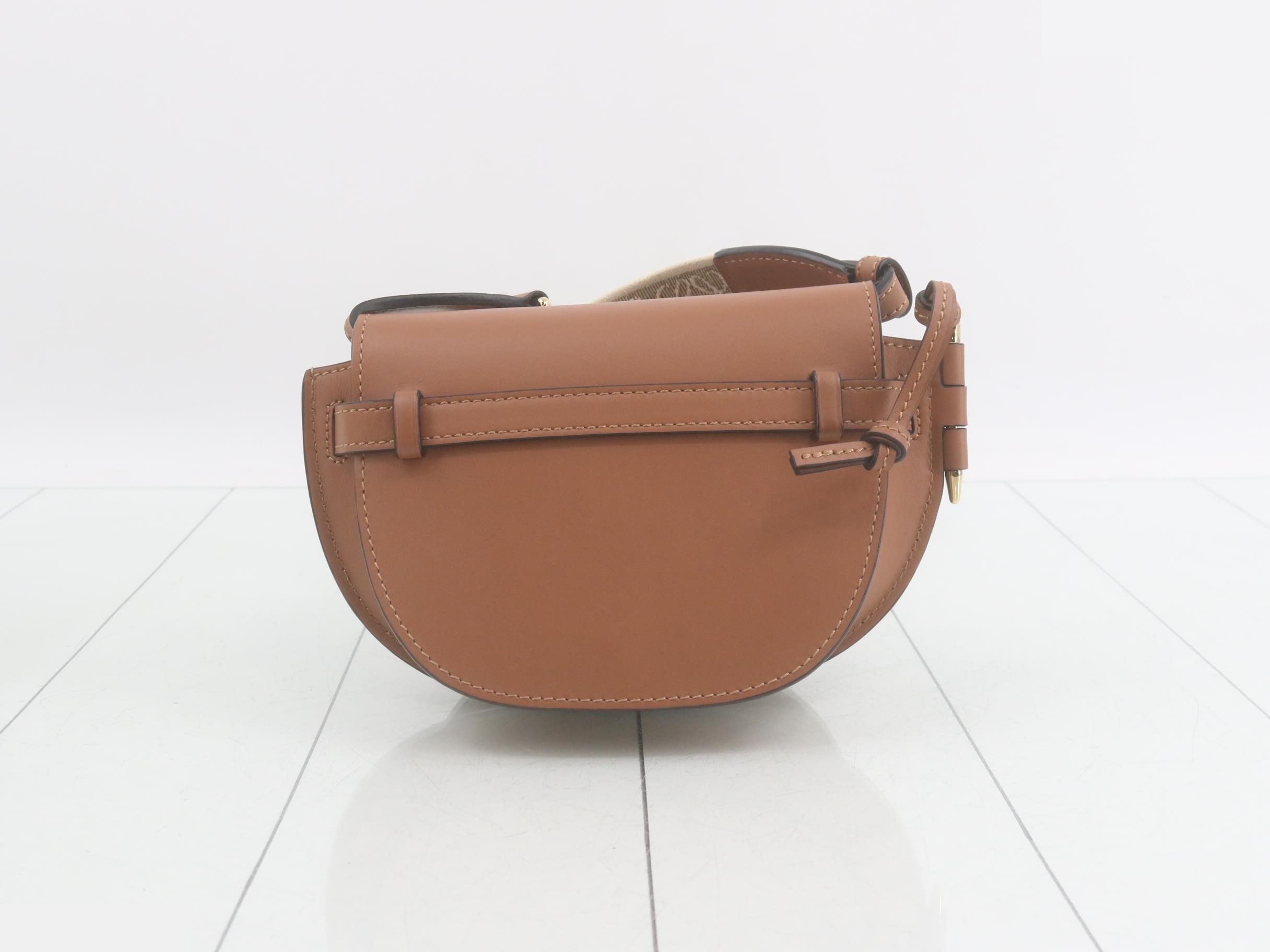Gate Dual Bag Mini, unused, some protective film still attached, brown. — view 2