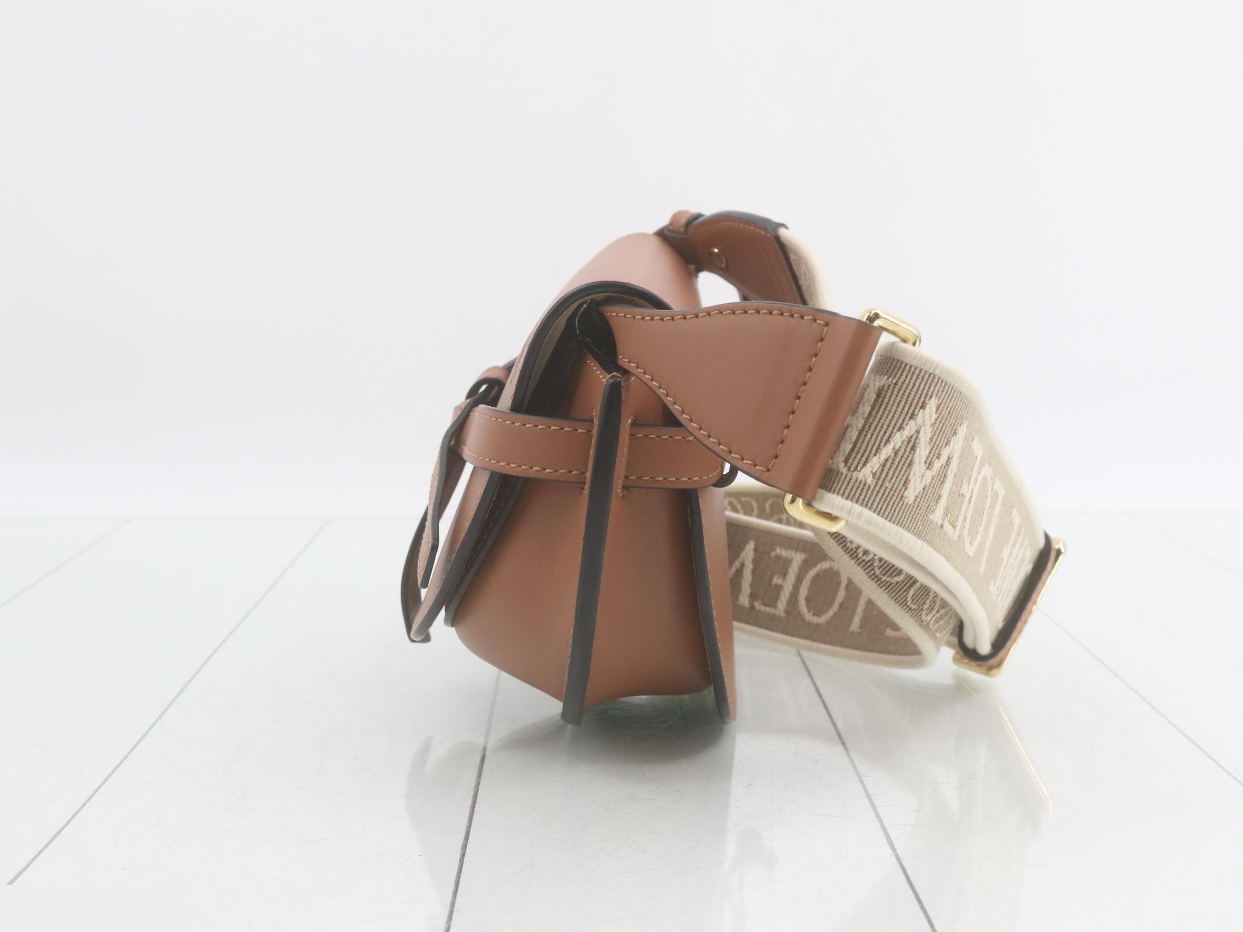 Gate Dual Bag Mini, unused, some protective film still attached, brown. — view 3