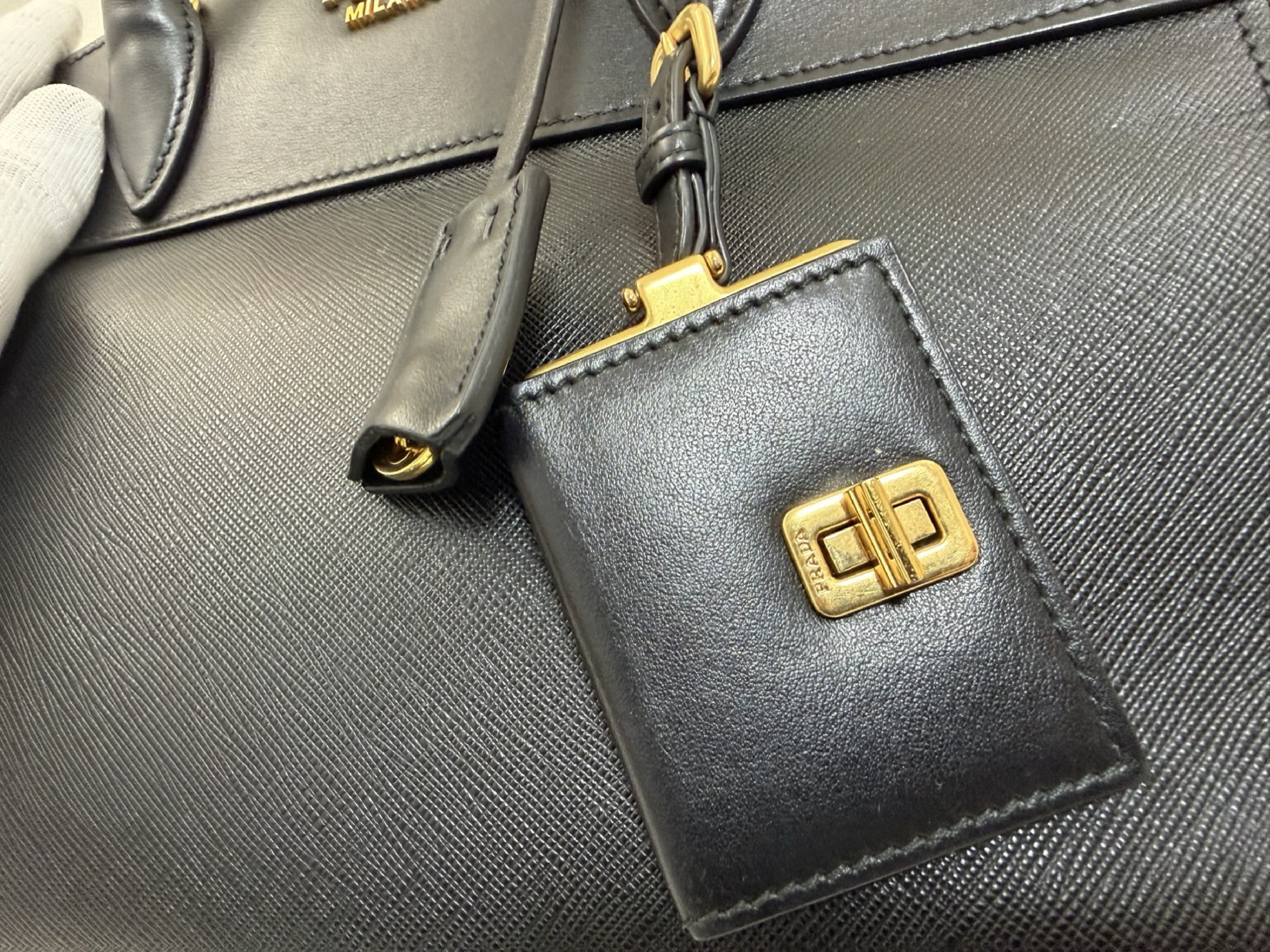 1BA046 Esplanade Saffiano 2-Way Handbag — view 7