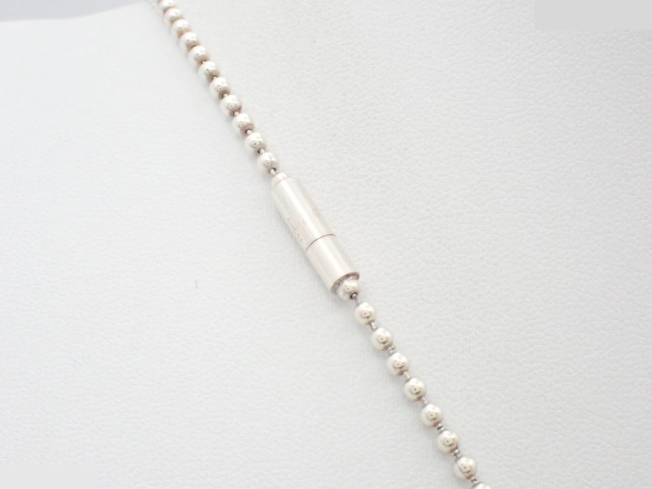 Symbol Plate Ball Chain Necklace, SV925, 55.1g — view 2