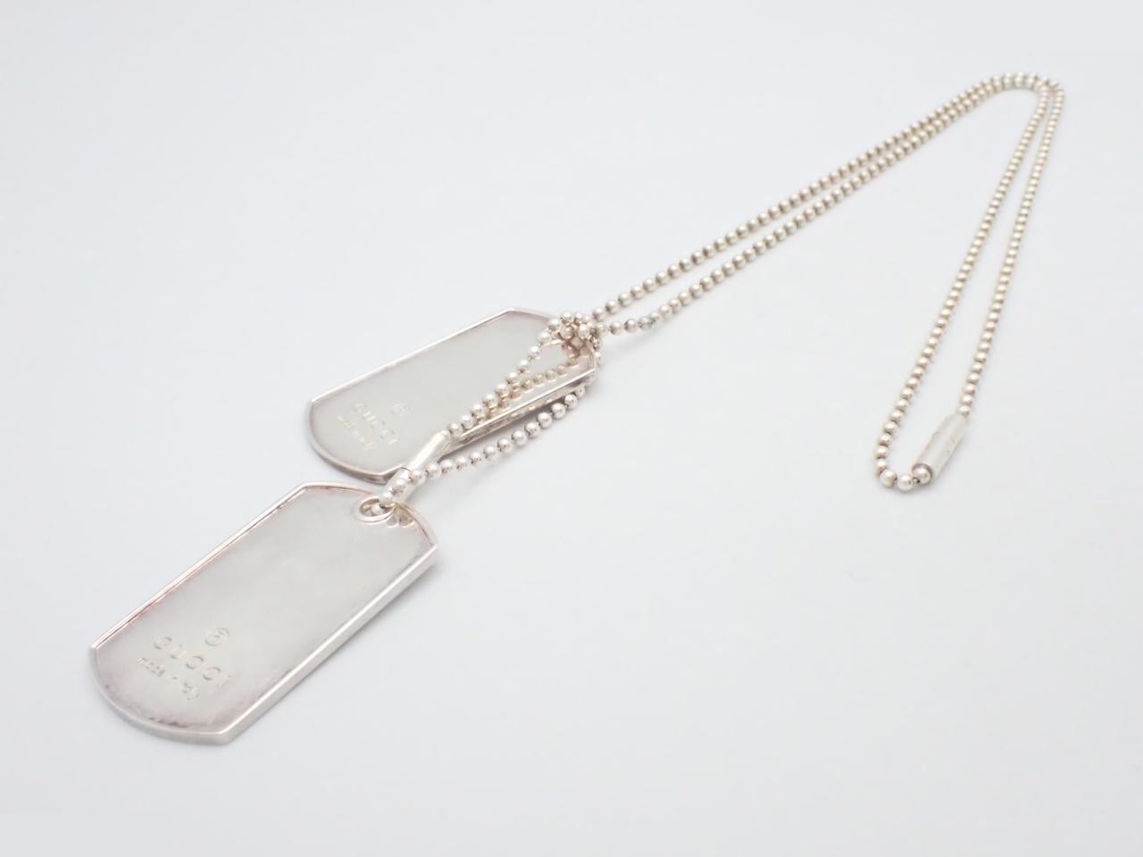 Symbol Plate Ball Chain Necklace, SV925, 55.1g — view 3