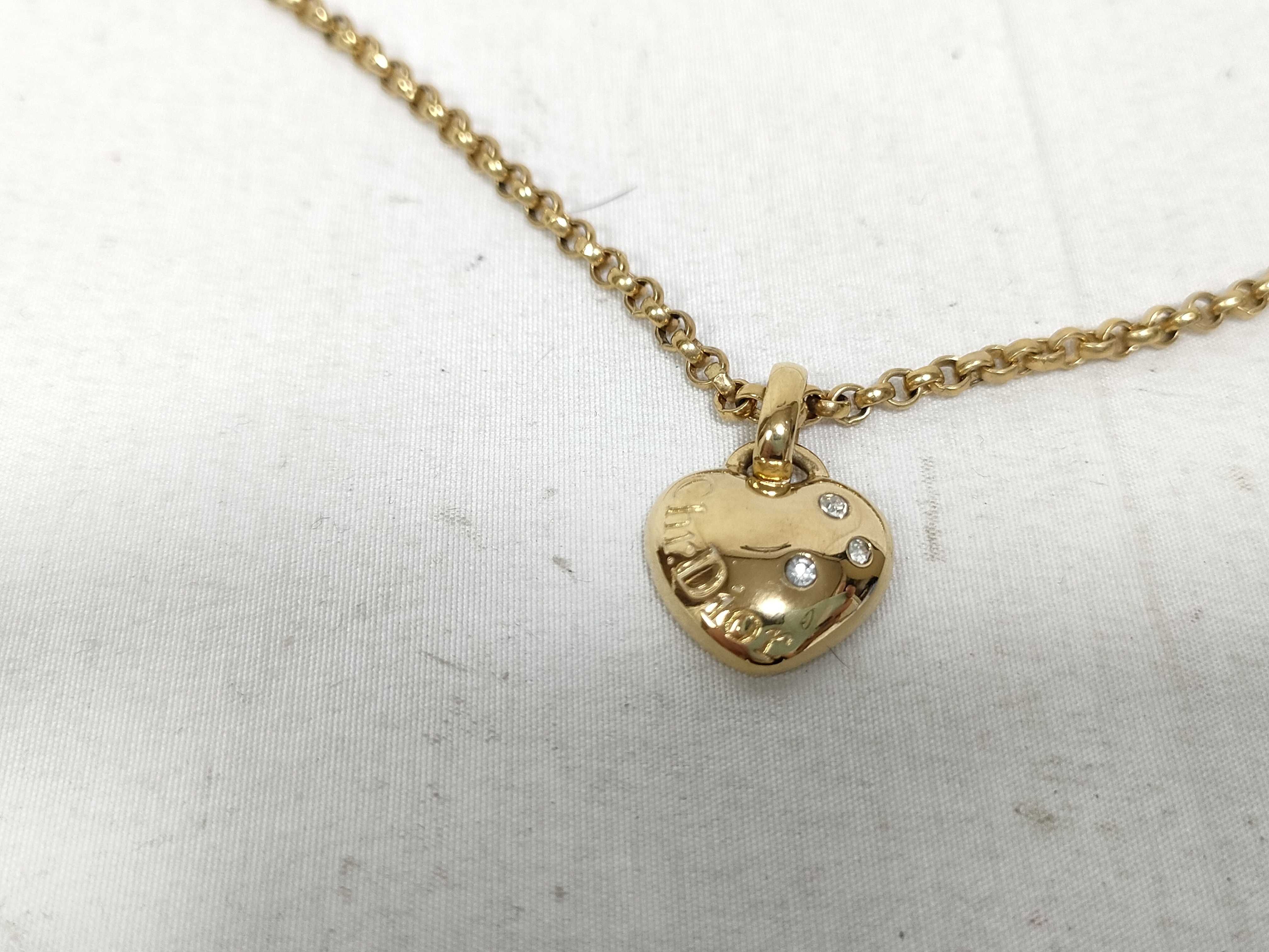 Heart Motif Necklace GP Gold Necklace — view 2