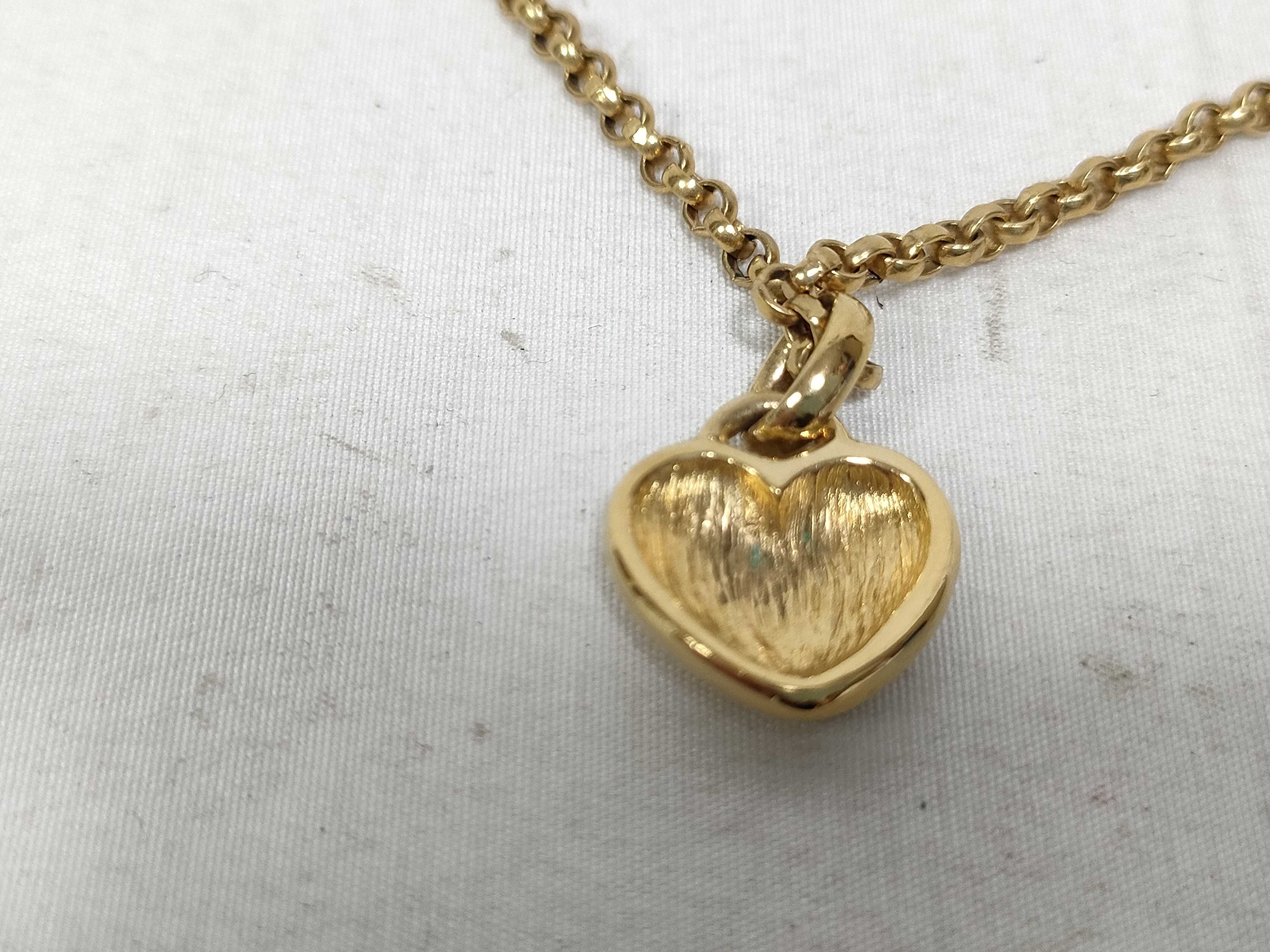 Heart Motif Necklace GP Gold Necklace — view 3