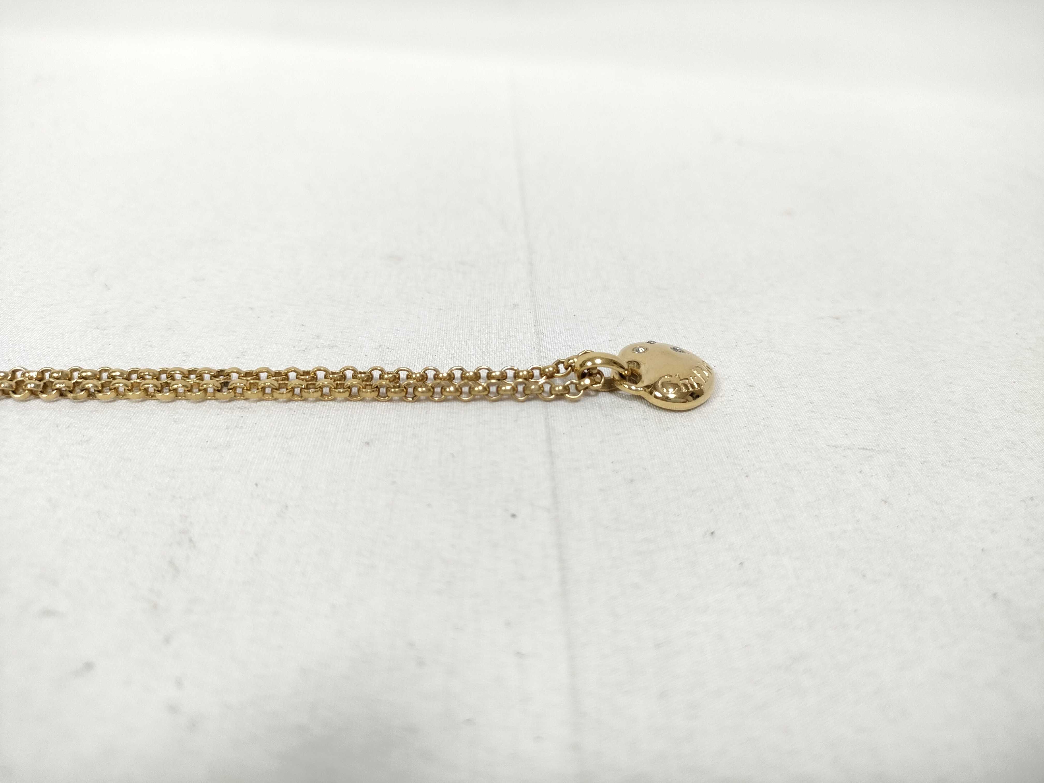 Heart Motif Necklace GP Gold Necklace — view 5