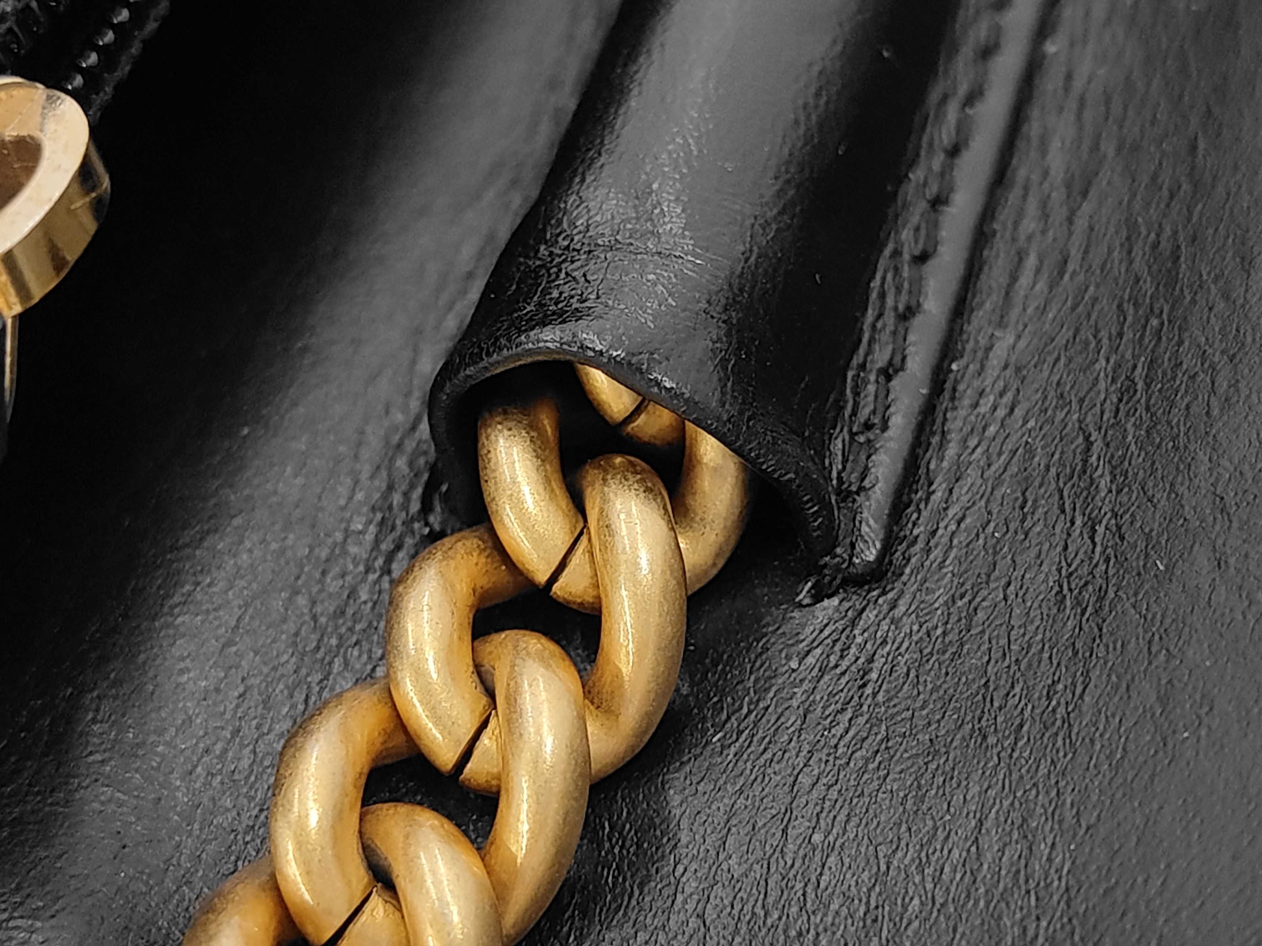 Boy Chanel Caviar Skin Black Chain Shoulder Bag — view 7