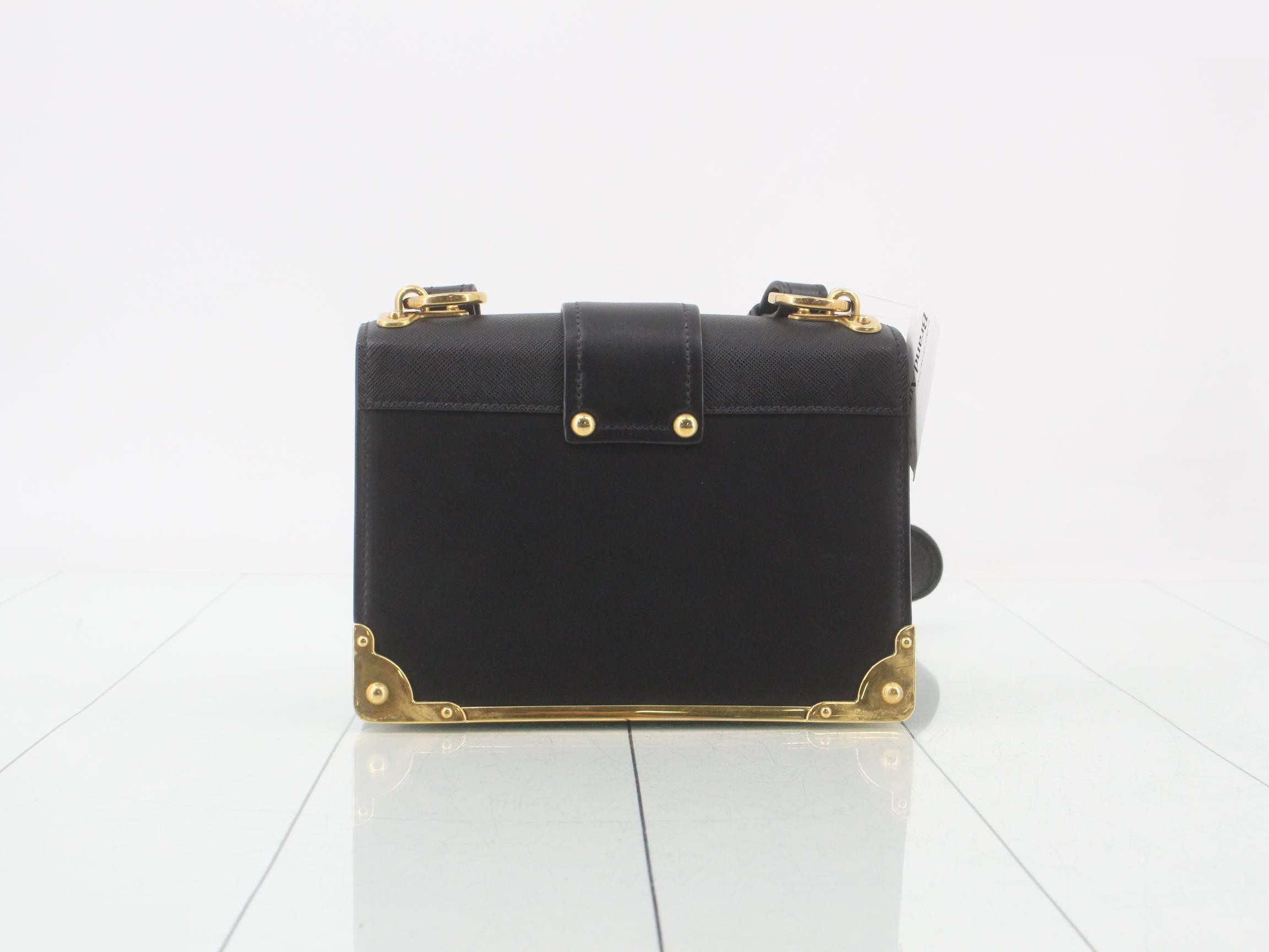Cahier Leather Shoulder Bag, Black — view 2