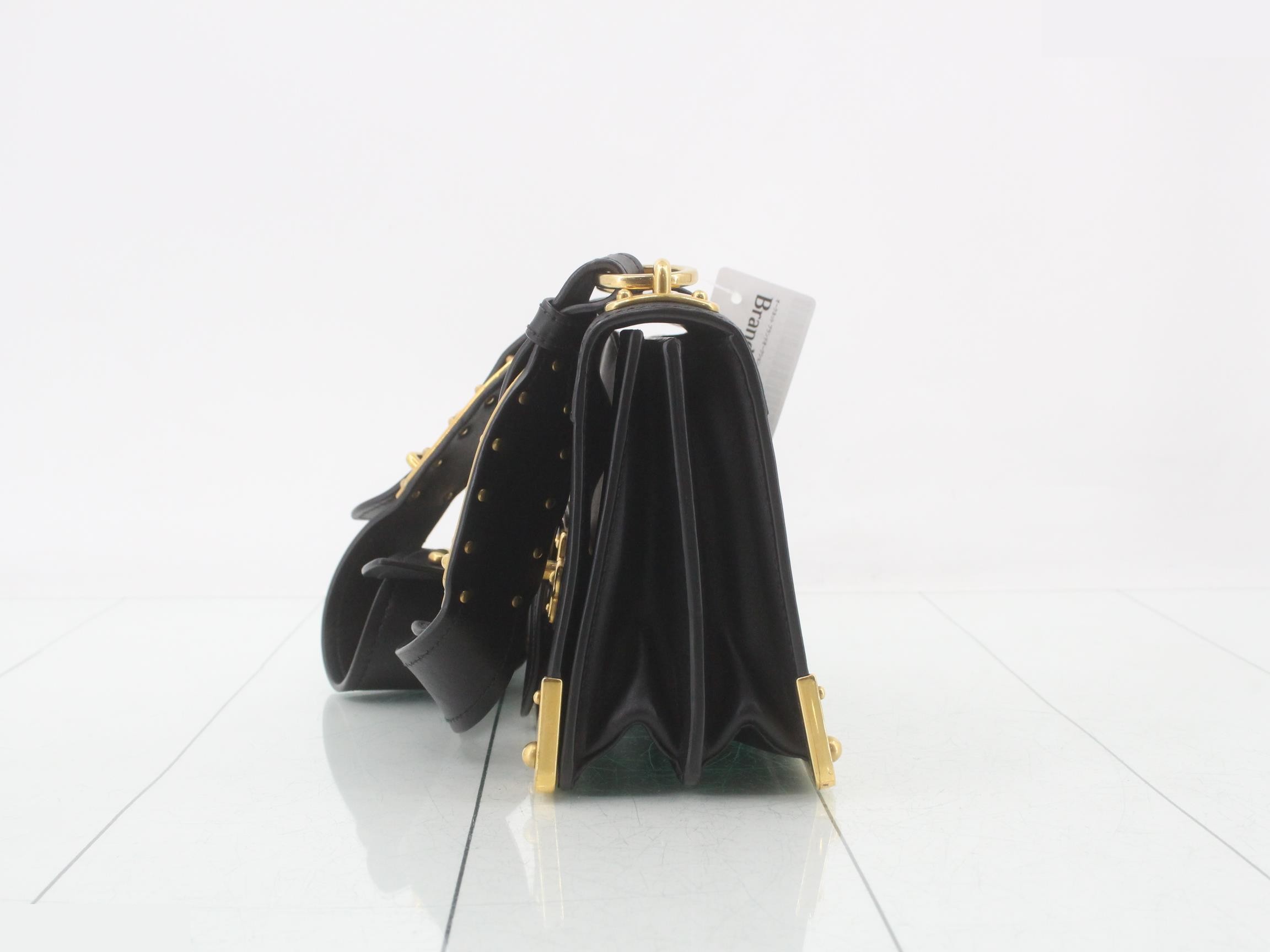 Cahier Leather Shoulder Bag, Black — view 3