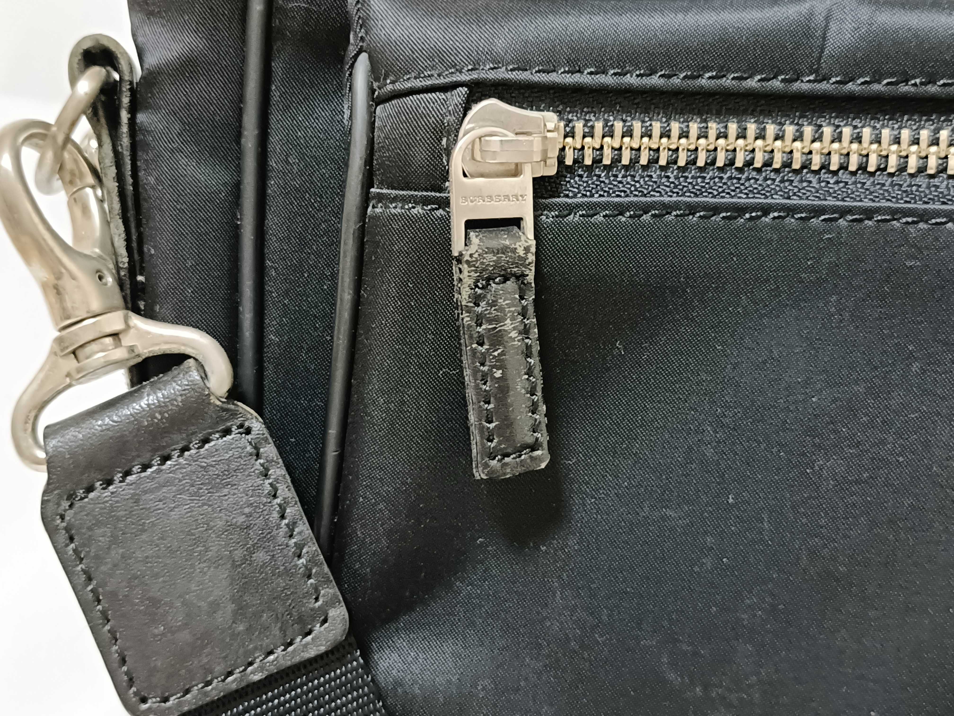 Nylon x Leather Shoulder Bag — view 15