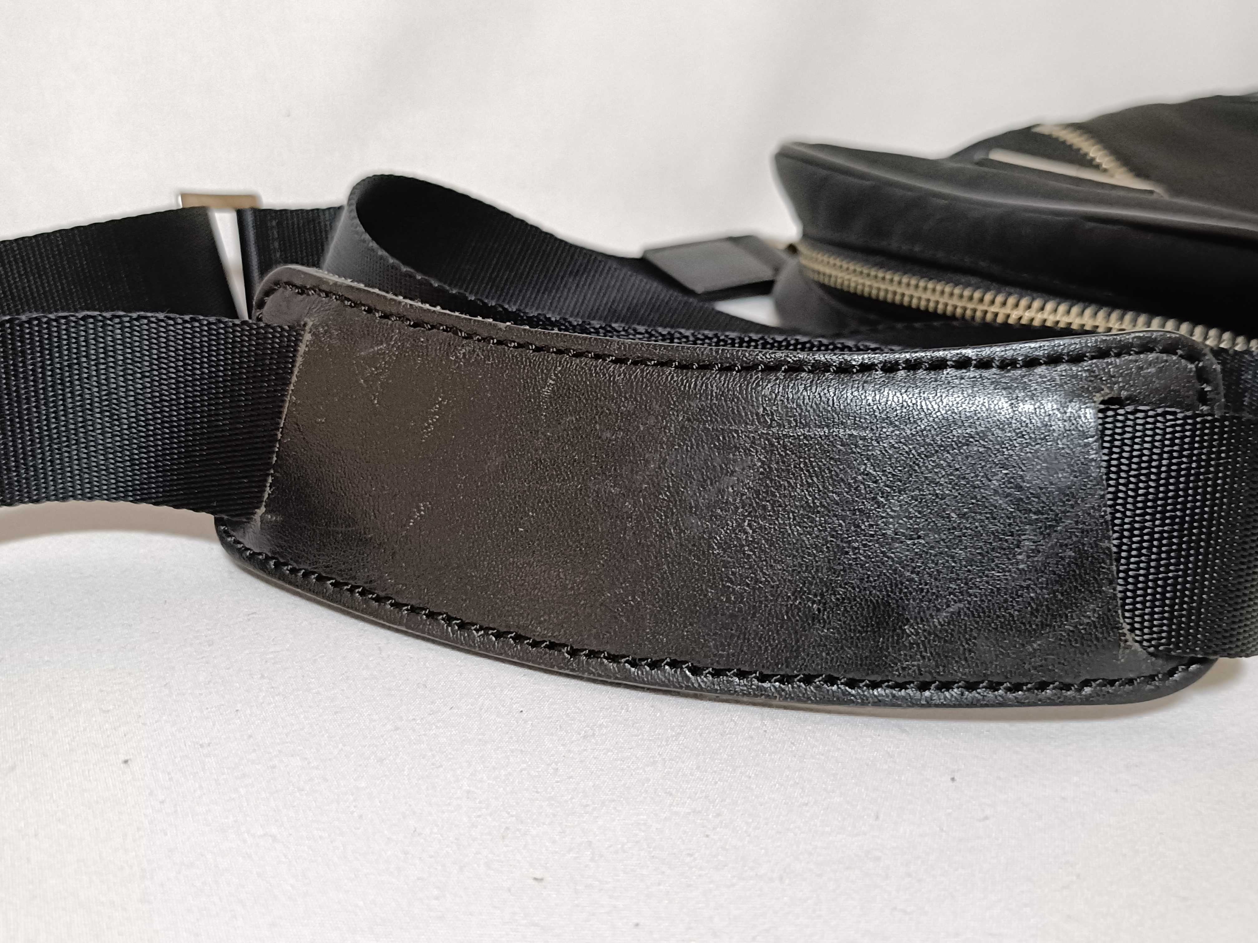 Nylon x Leather Shoulder Bag — view 4