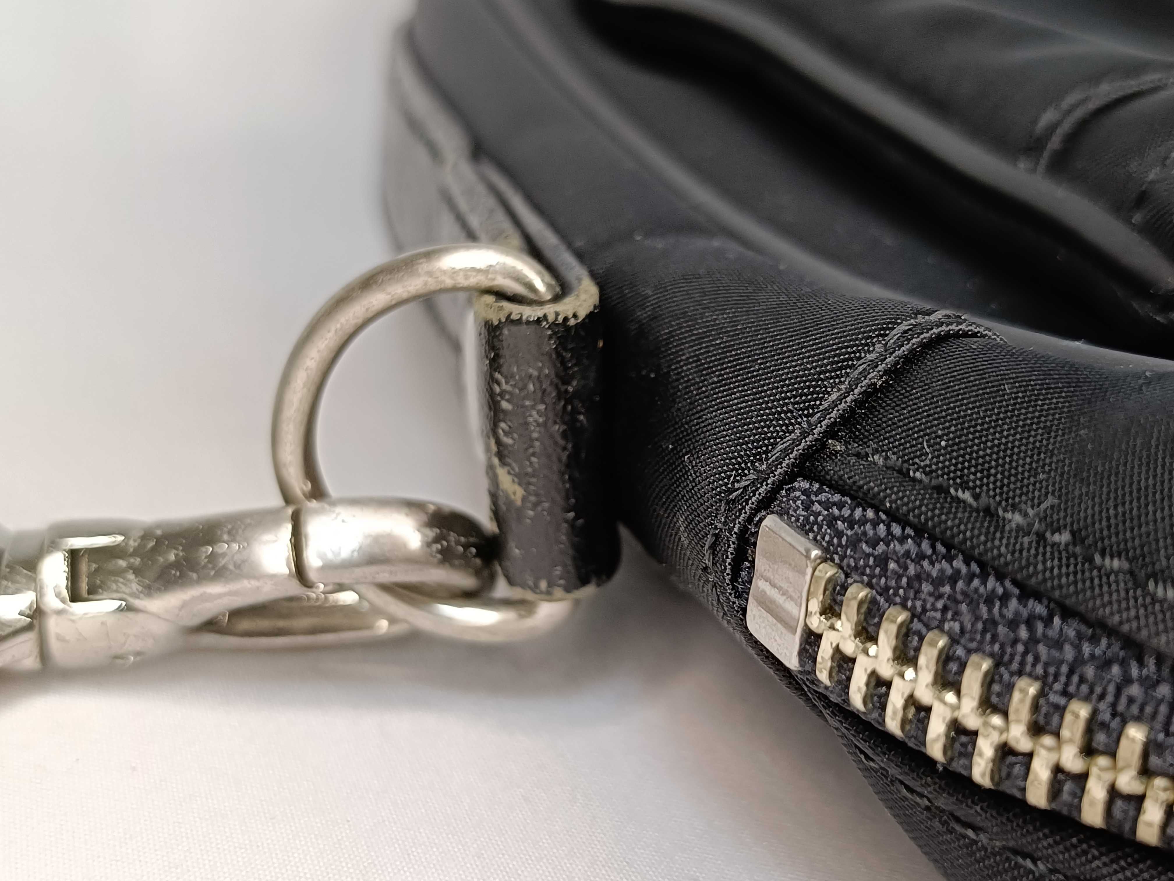 Nylon x Leather Shoulder Bag — view 5