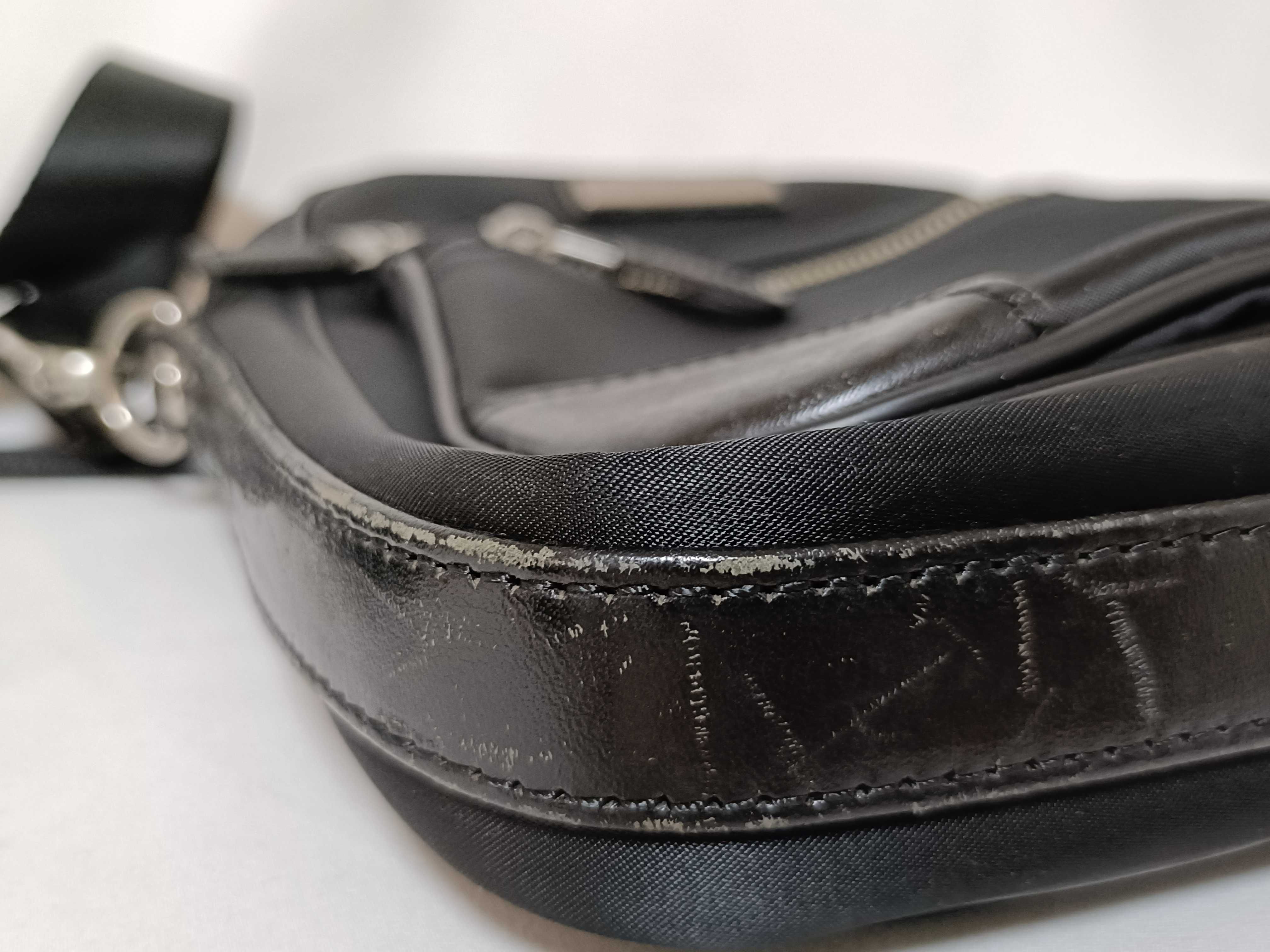 Nylon x Leather Shoulder Bag — view 7