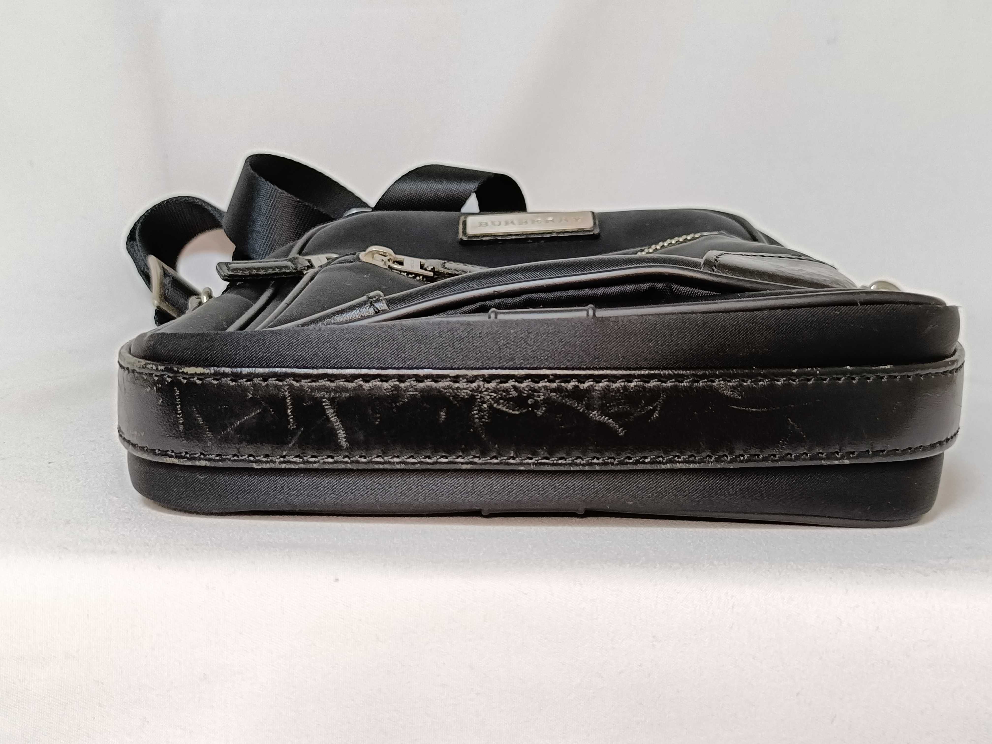 Nylon x Leather Shoulder Bag — view 8