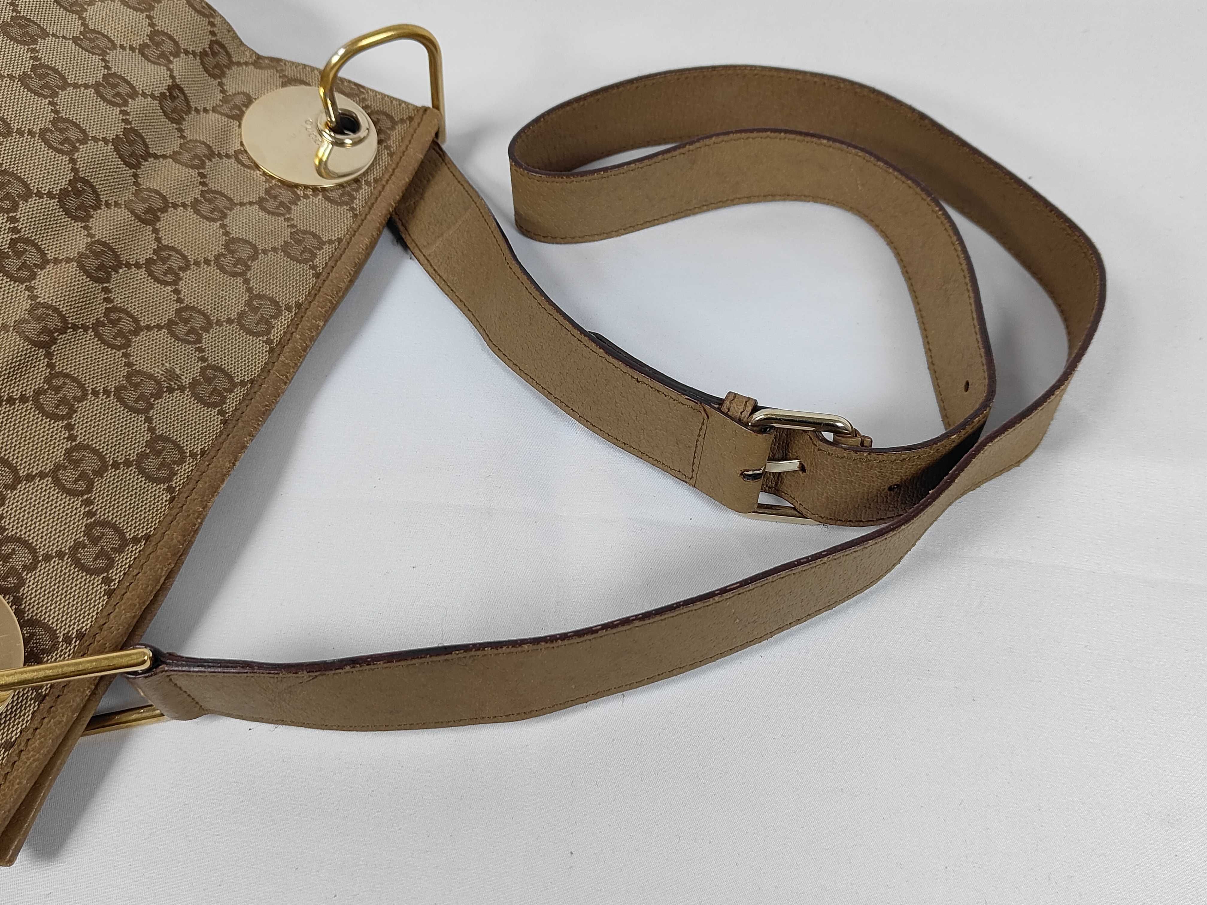 GG Canvas Shoulder Bag with Gold Hardware — view 3