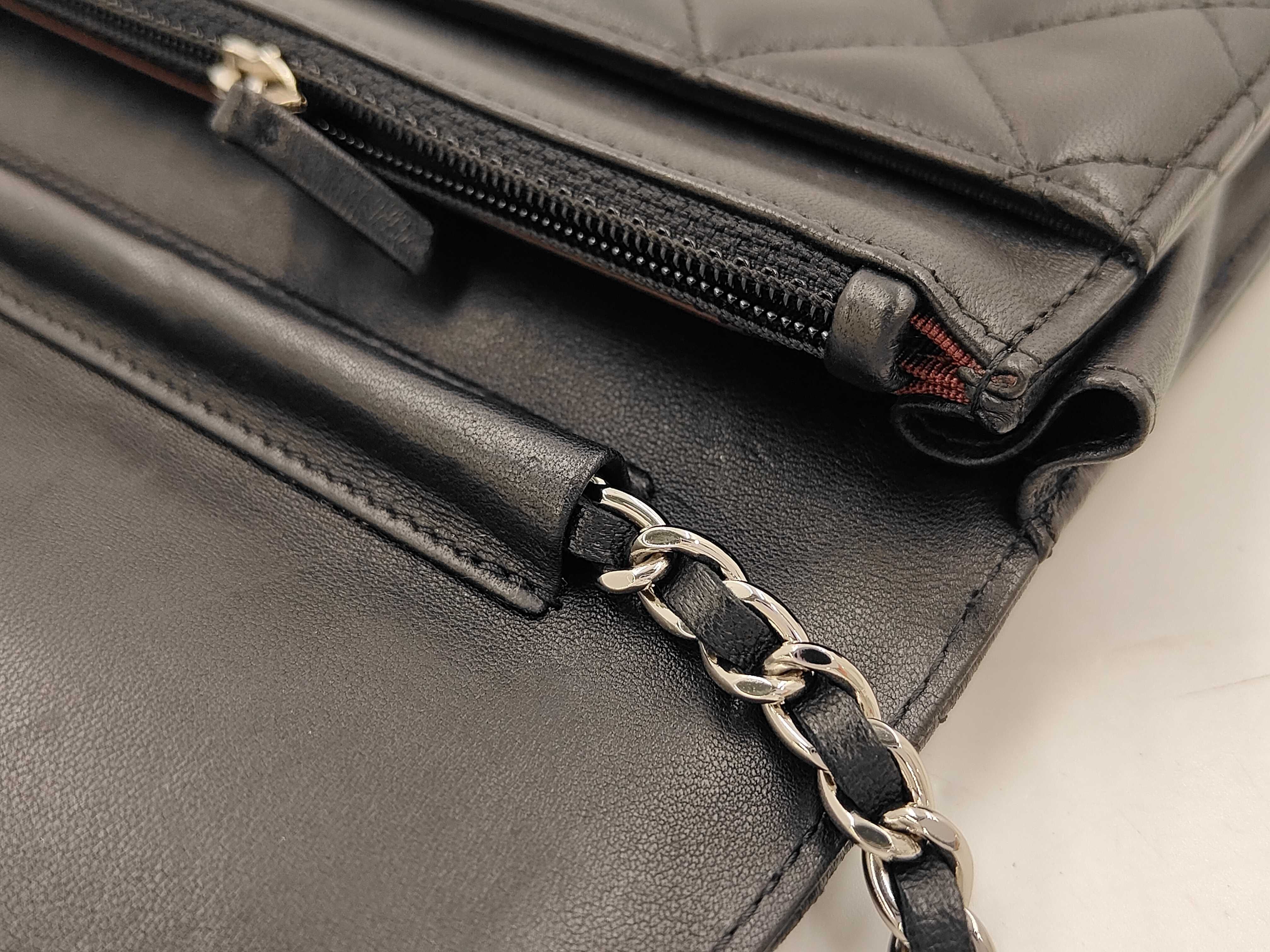 WOC Chain Bag, Black with Gold Buckle, Shoulder Bag — view 5