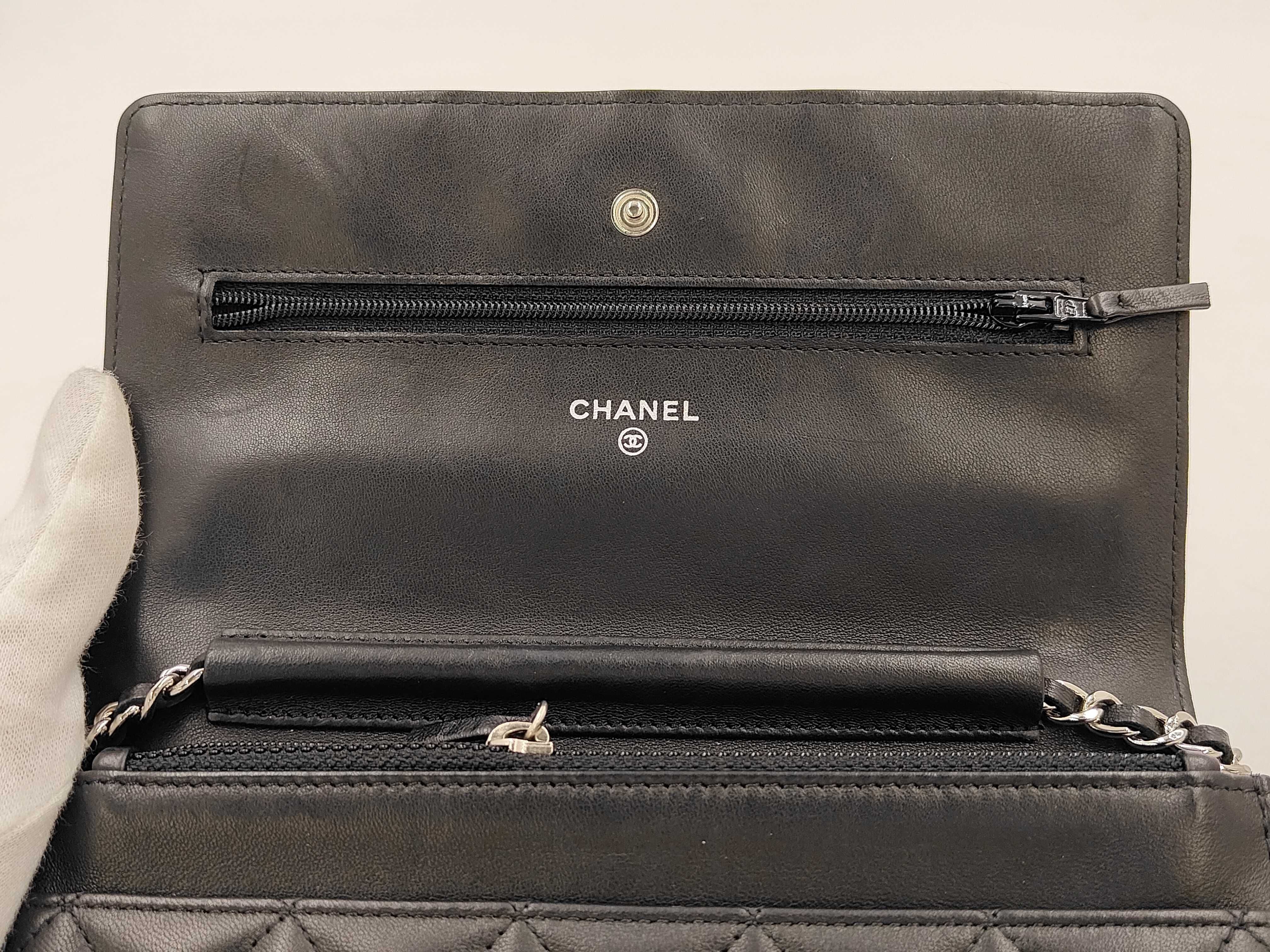 WOC Chain Bag, Black with Gold Buckle, Shoulder Bag — view 8