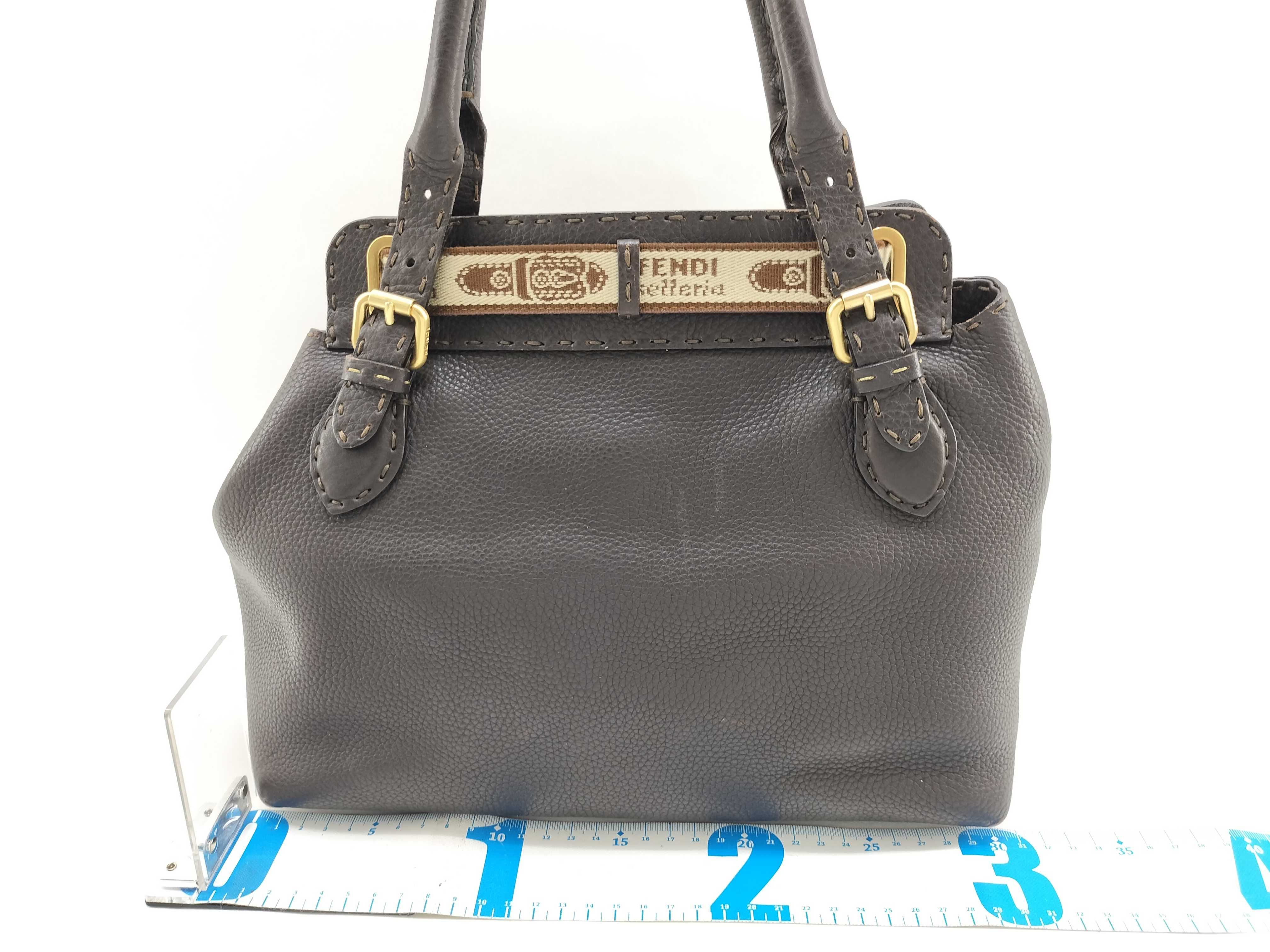 handbag, Selleria Villa Borghese, dark brown. — view 2