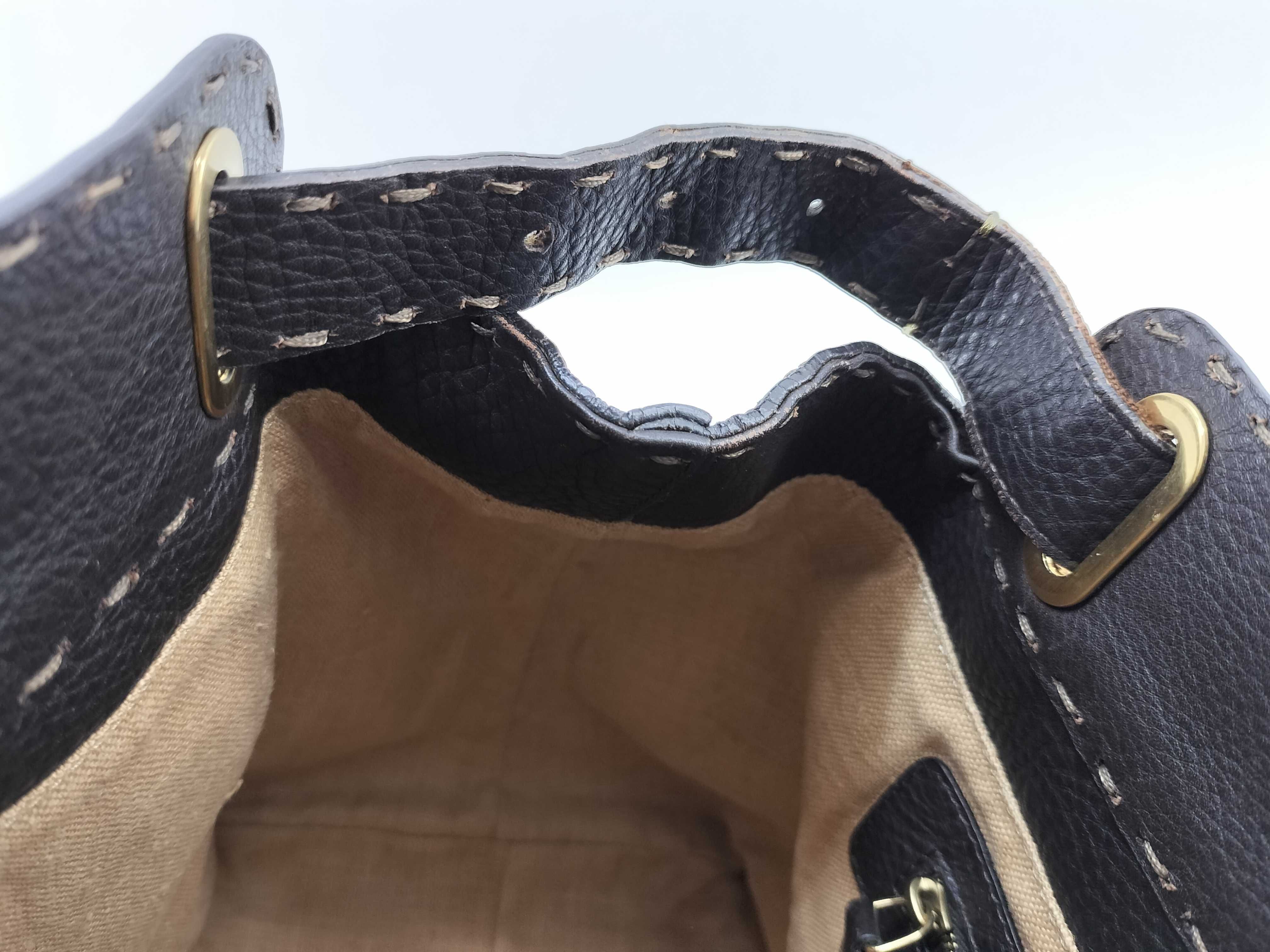 handbag, Selleria Villa Borghese, dark brown. — view 13