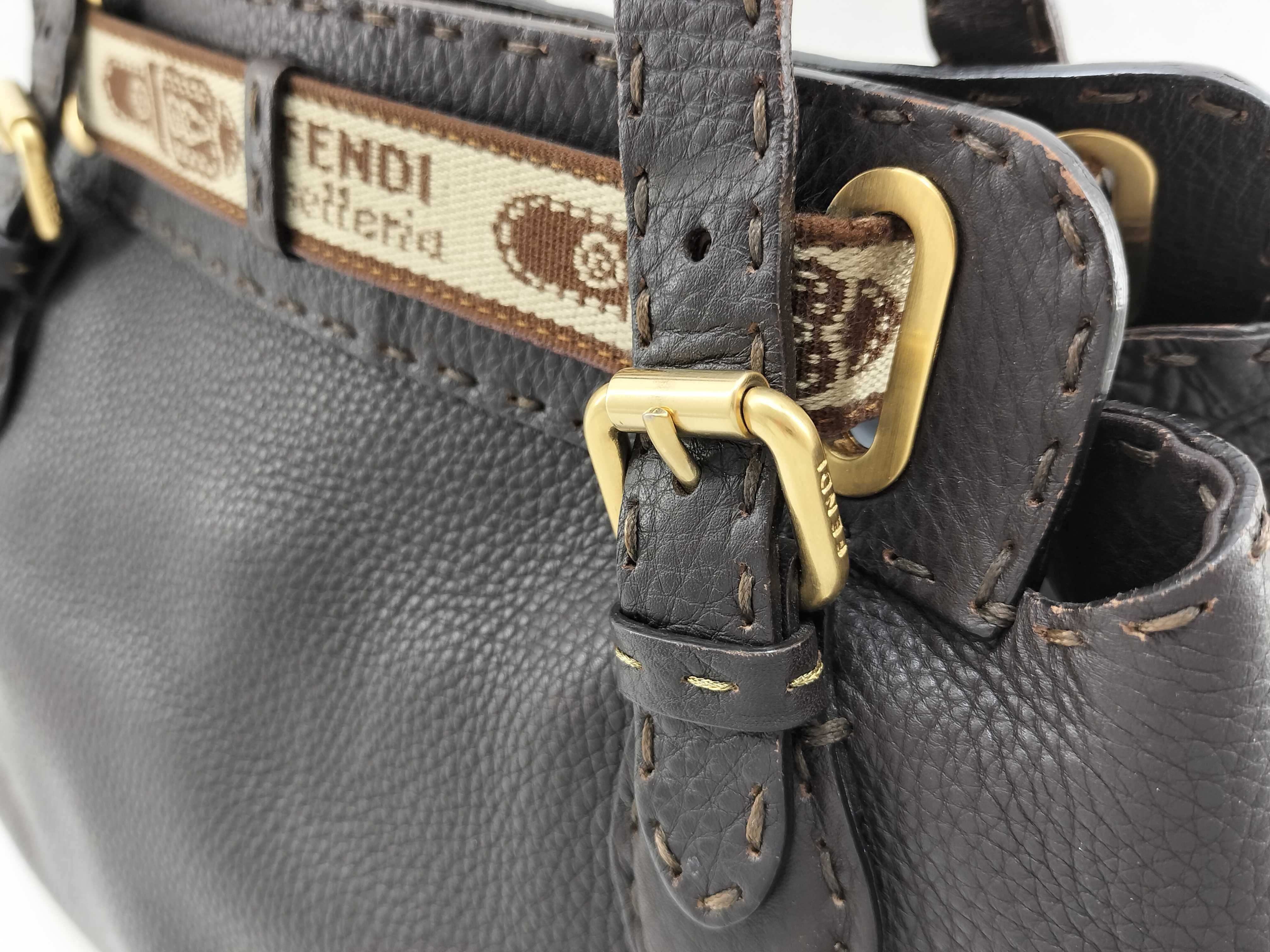 handbag, Selleria Villa Borghese, dark brown. — view 3
