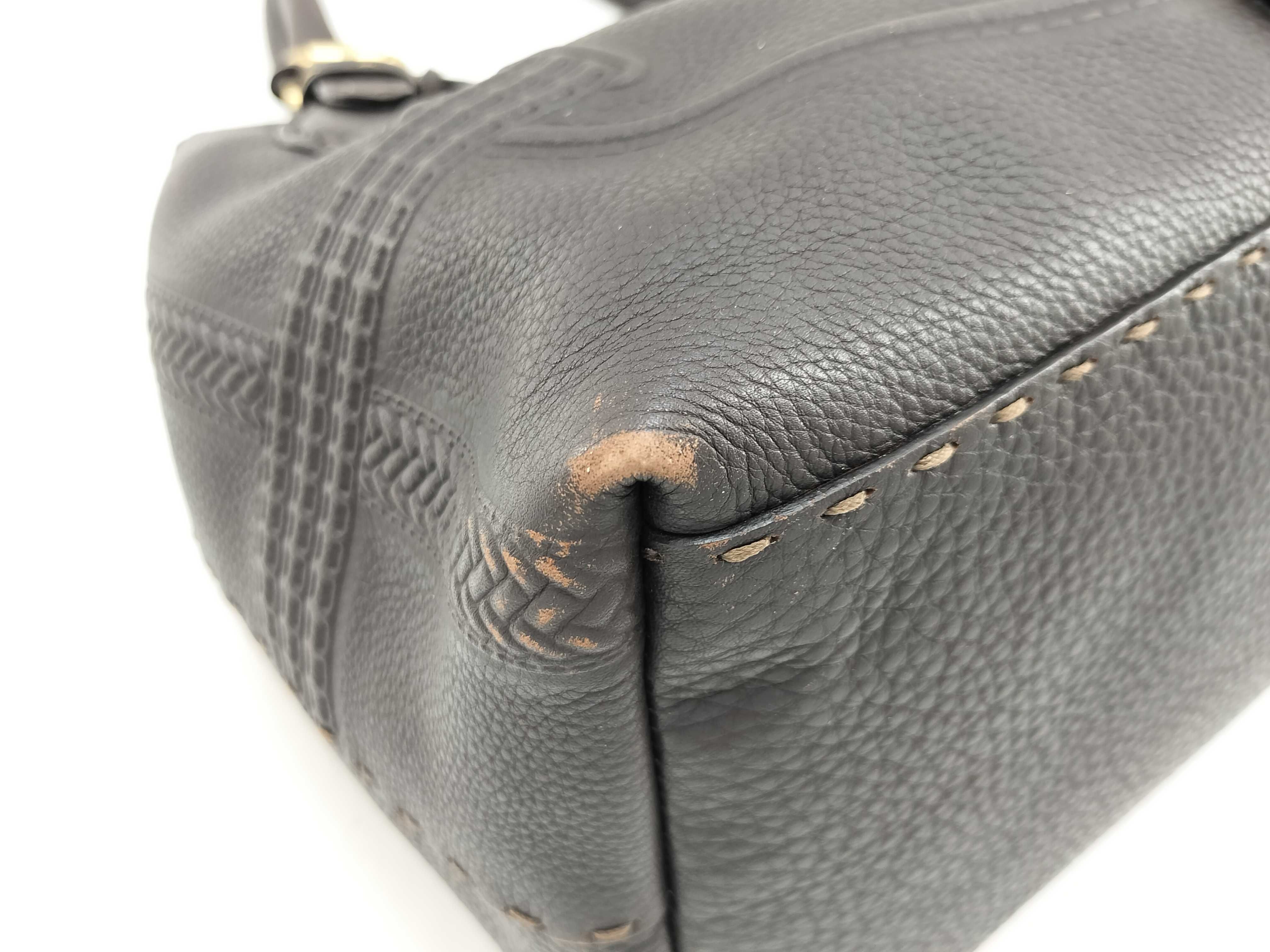 handbag, Selleria Villa Borghese, dark brown. — view 7