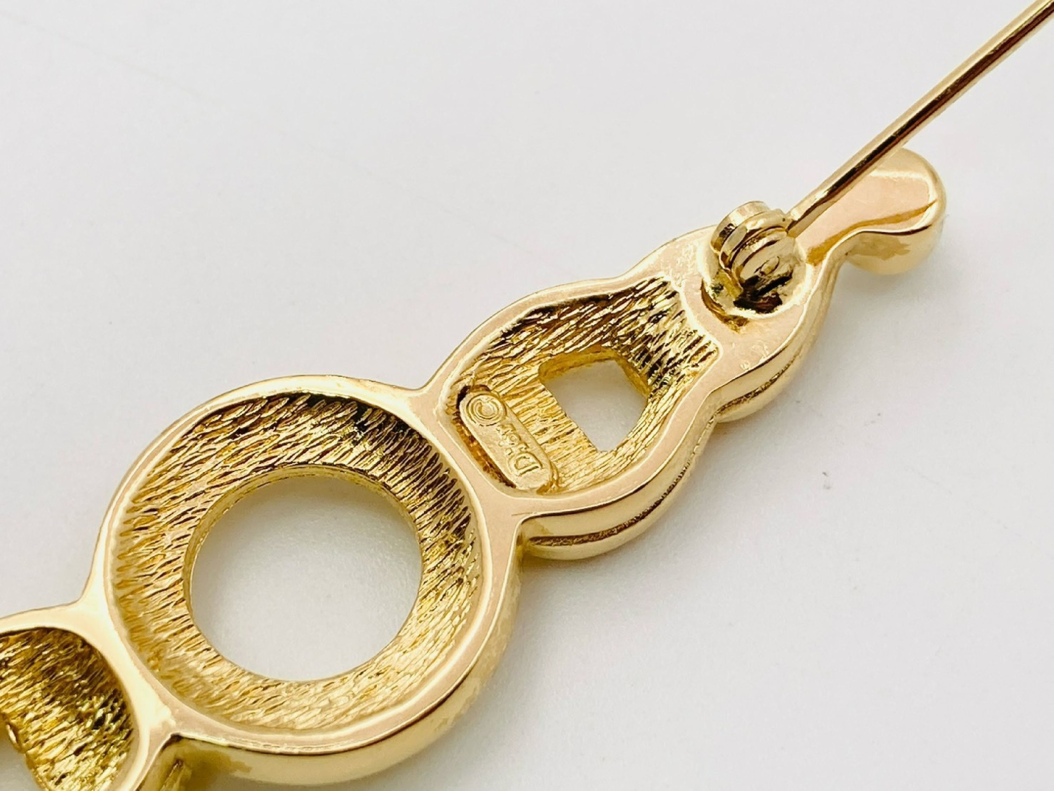Rhinestone Brooch, Gold Brooch — view 3