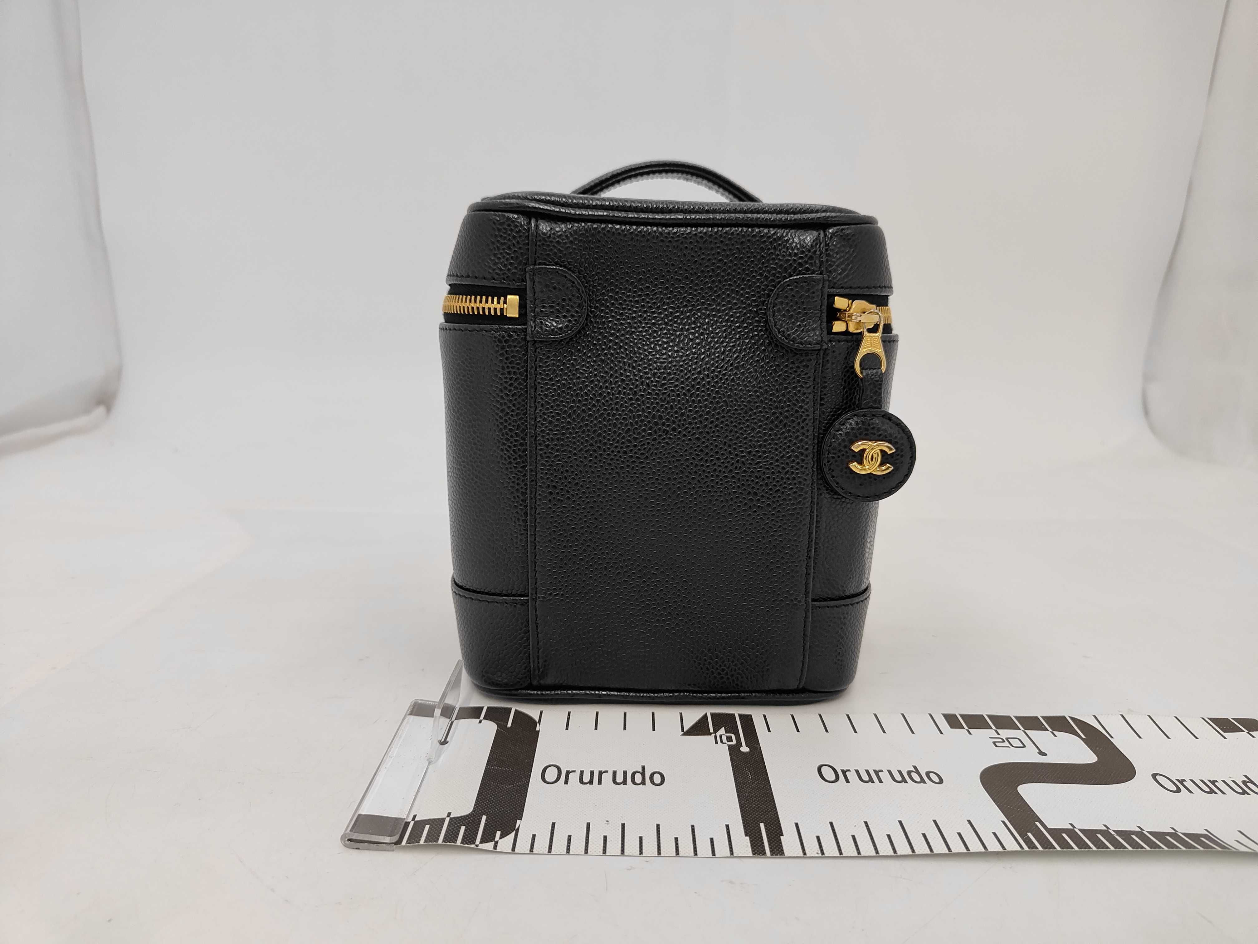 Caviar Black Vanity Bag with Coco Mark and Seal — view 2