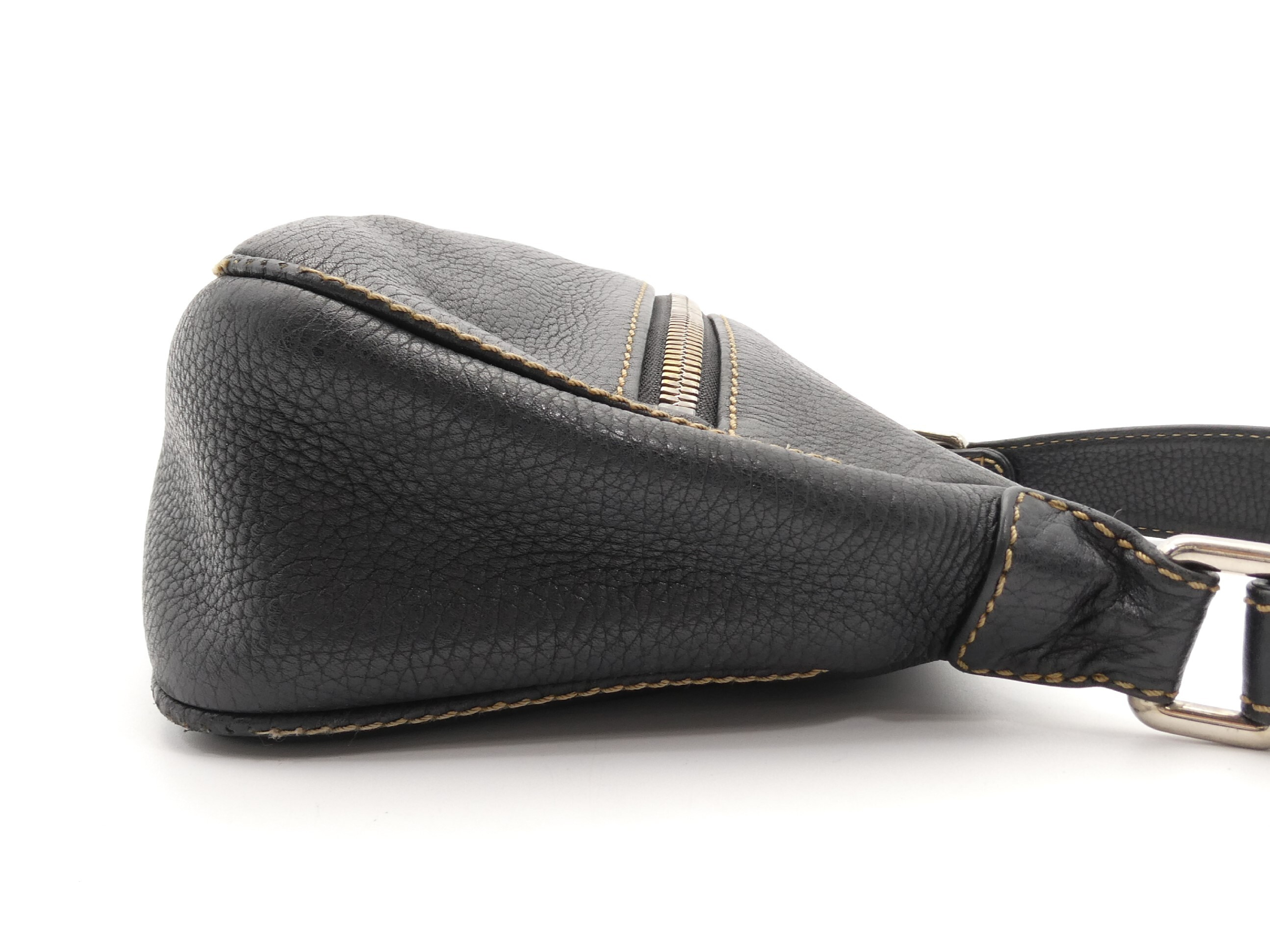Logo Leather Fringe Shoulder Bag — view 4