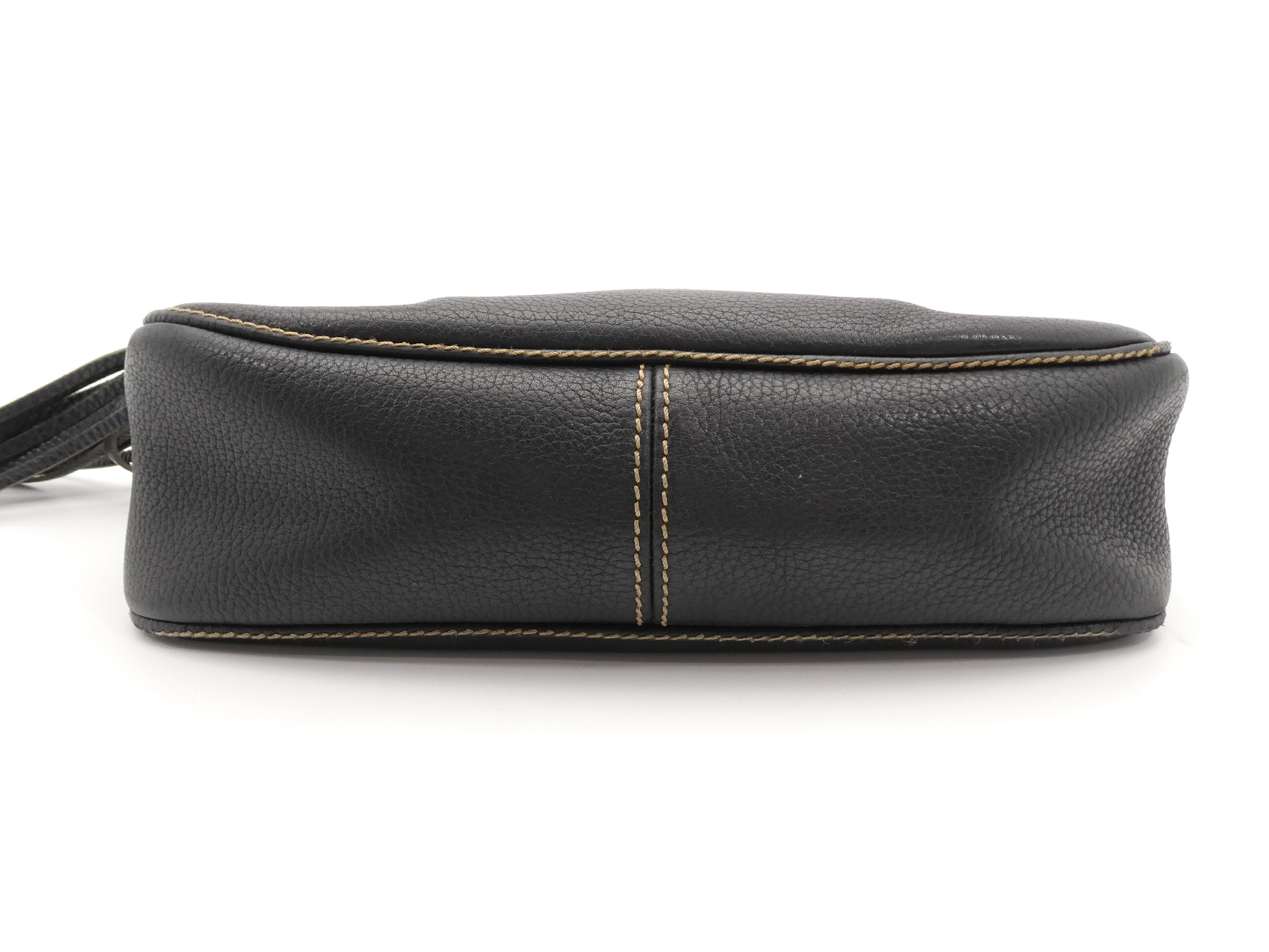 Logo Leather Fringe Shoulder Bag — view 5