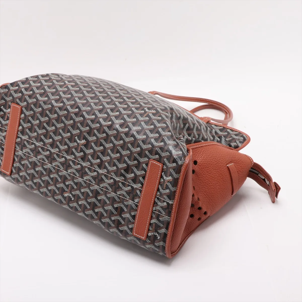 Ardi PM PVC x Leather Tote Bag Brown — view 3
