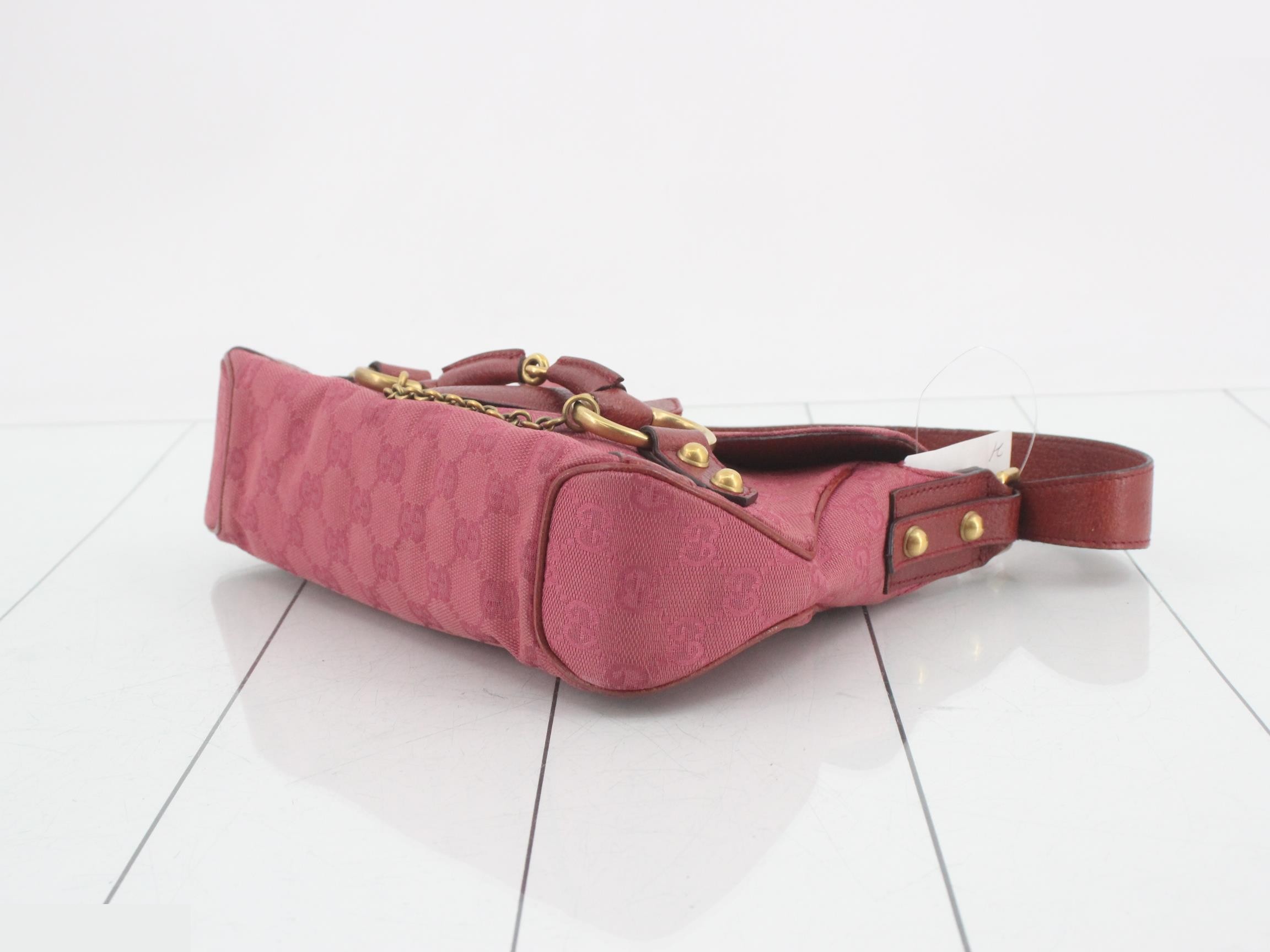 GG Canvas Horsebit One-Shoulder Bag — view 6