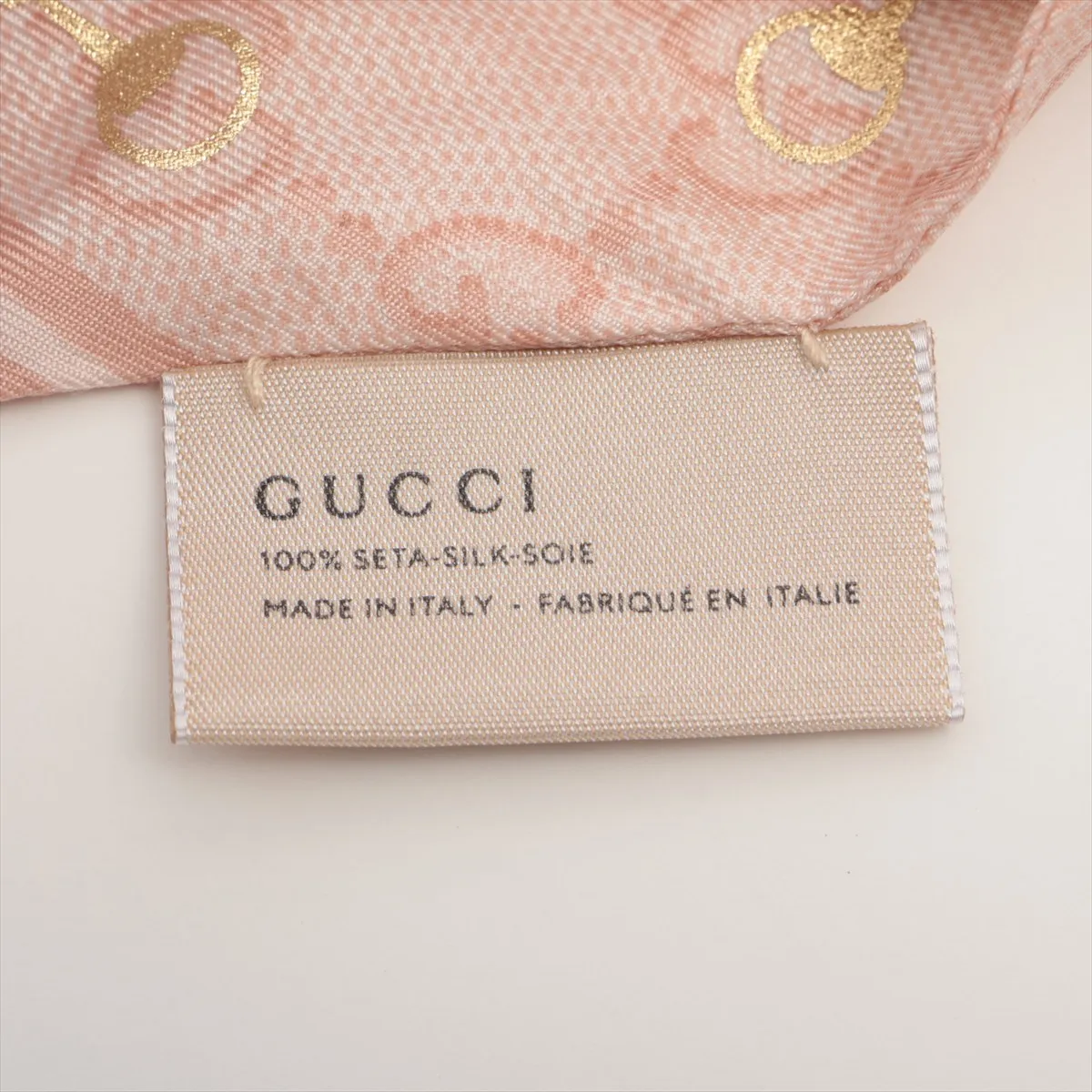 GG Scrunchie Silk Pink Threaded Fuzzed Threads — view 5