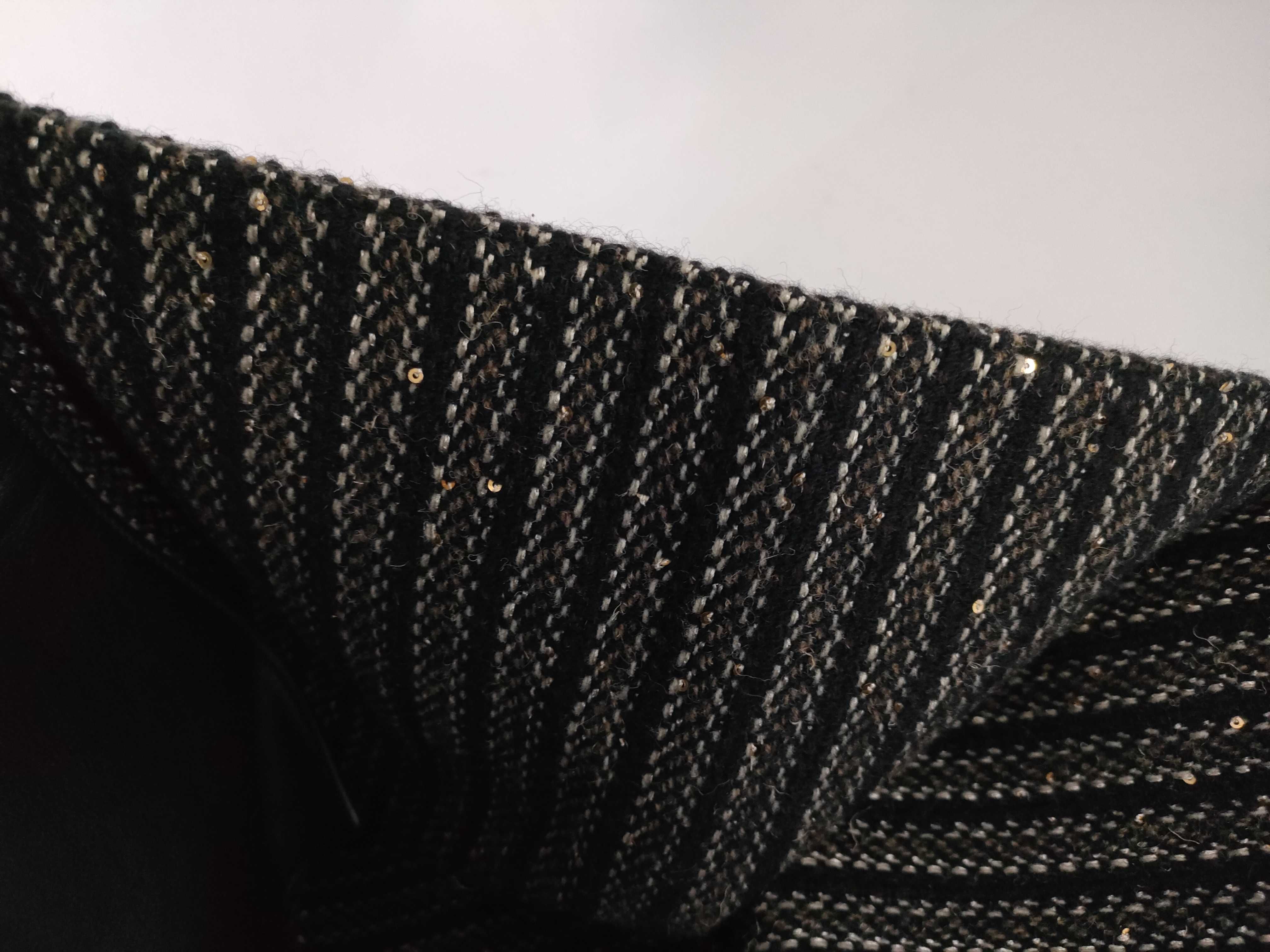 Tweed Leather Handbag, Black — view 11