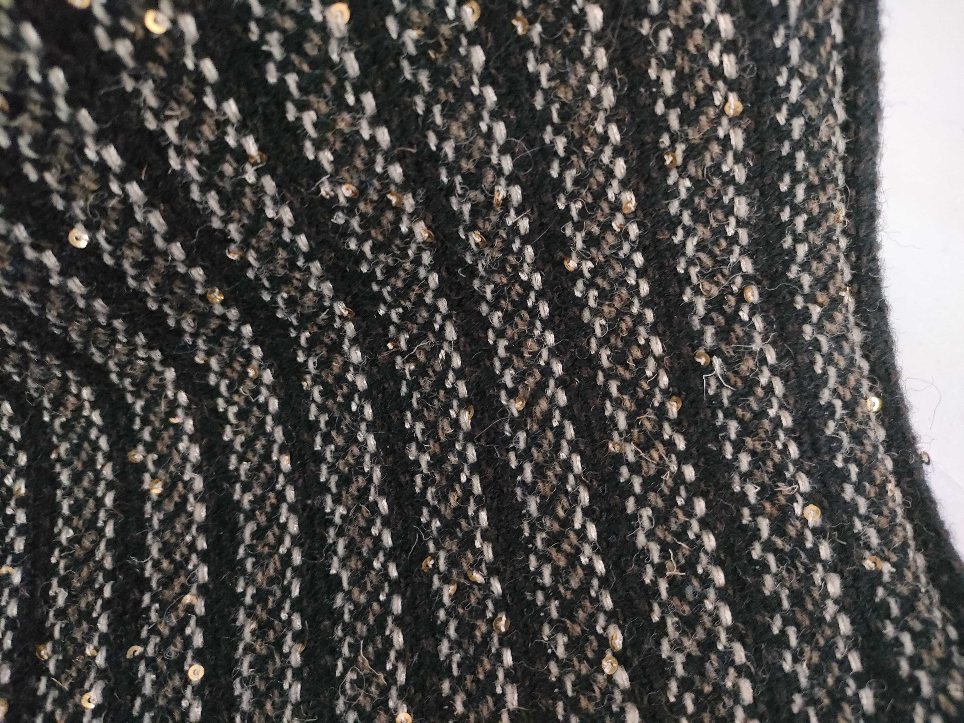 Tweed Leather Handbag, Black — view 14