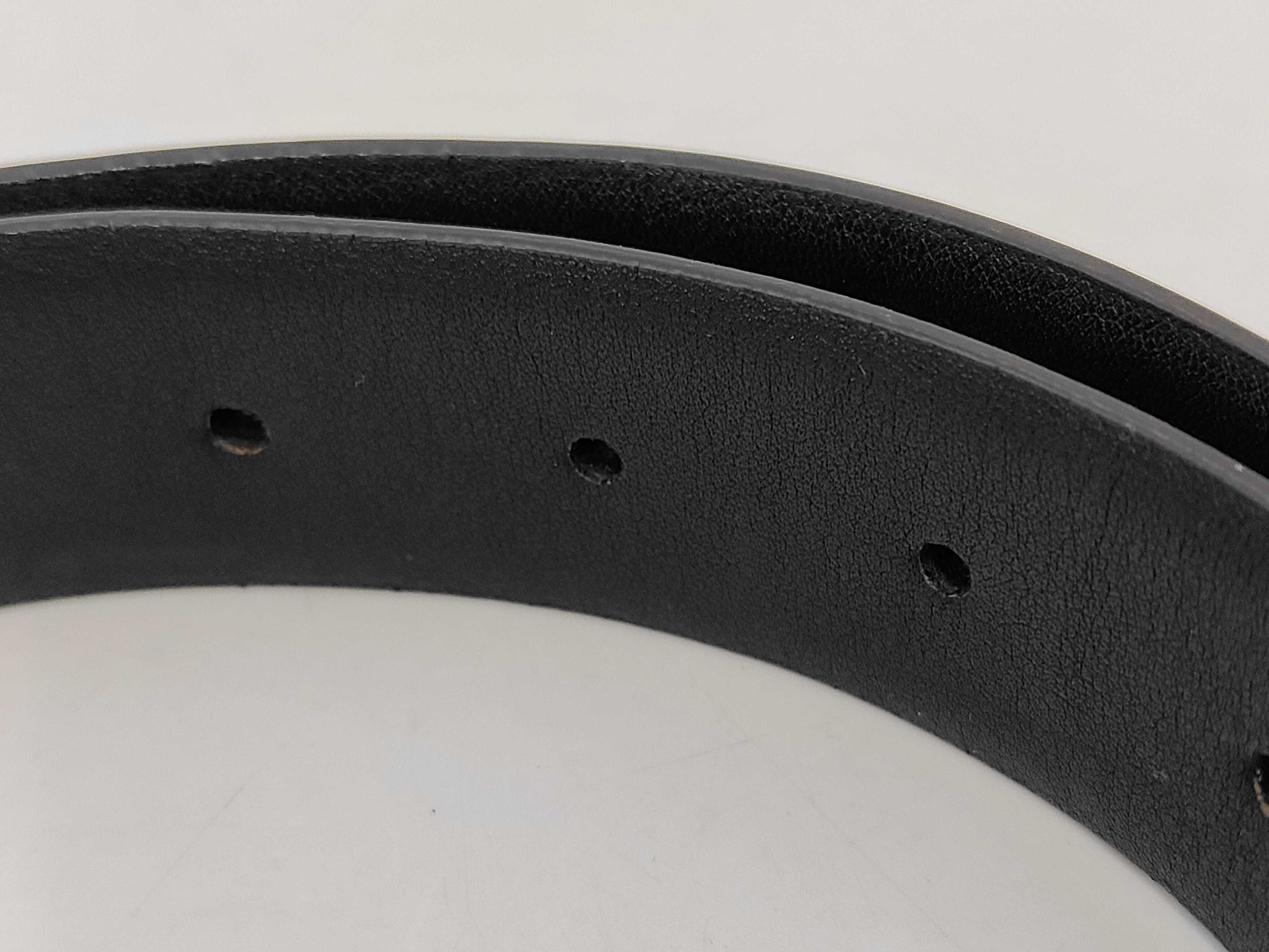 Belt Calf Leather Noir Square Buckle Logo Belt — view 3