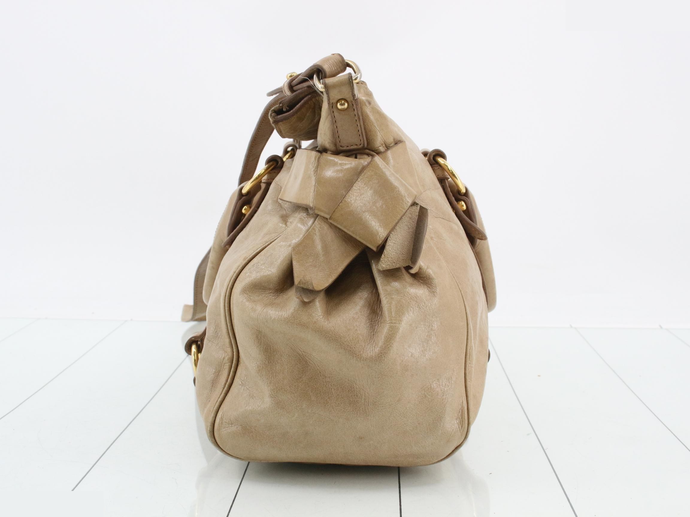 Other lines: Bags - 2-way bag with long strap, leather, beige — view 3
