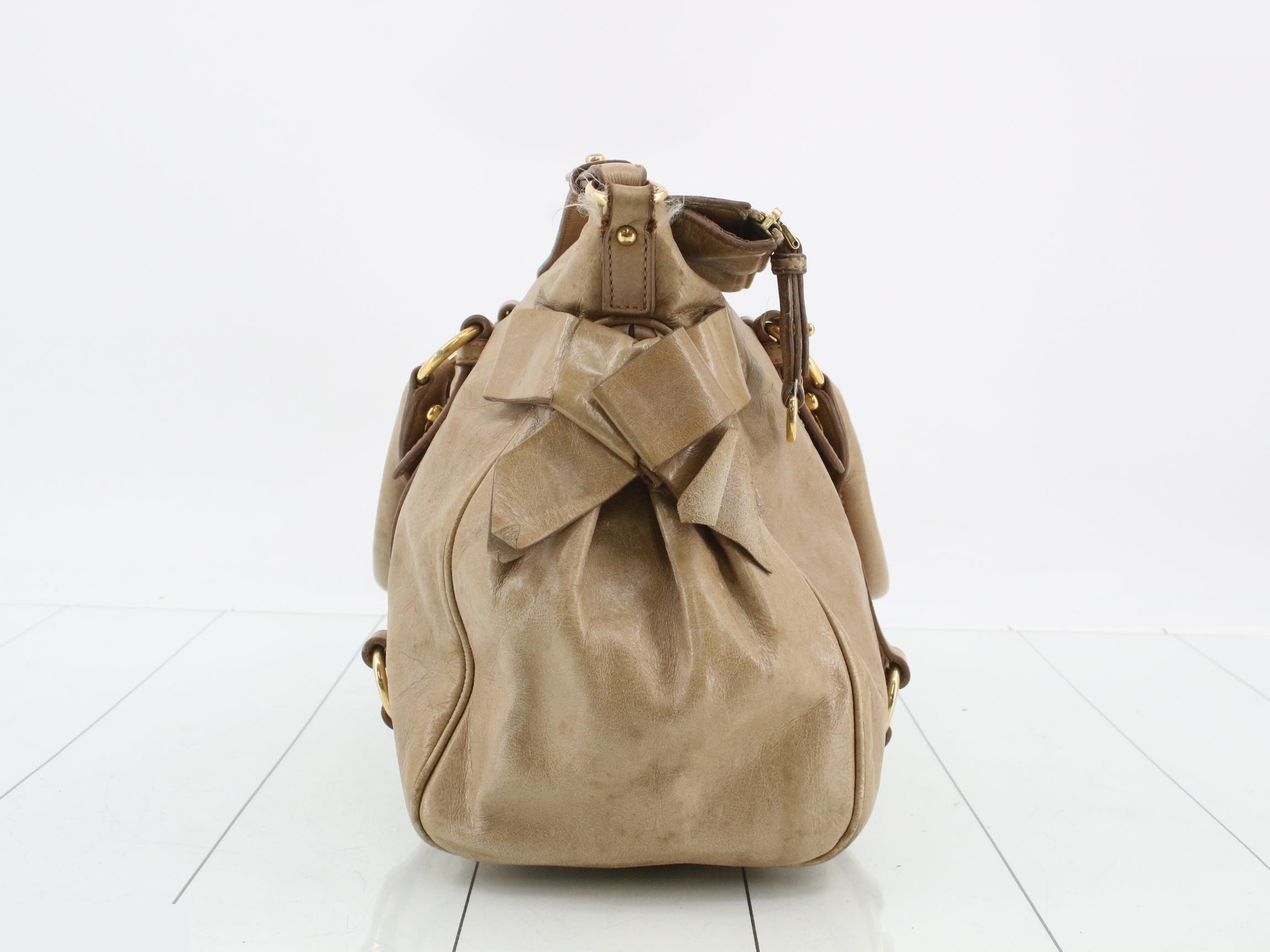 Other lines: Bags - 2-way bag with long strap, leather, beige — view 4