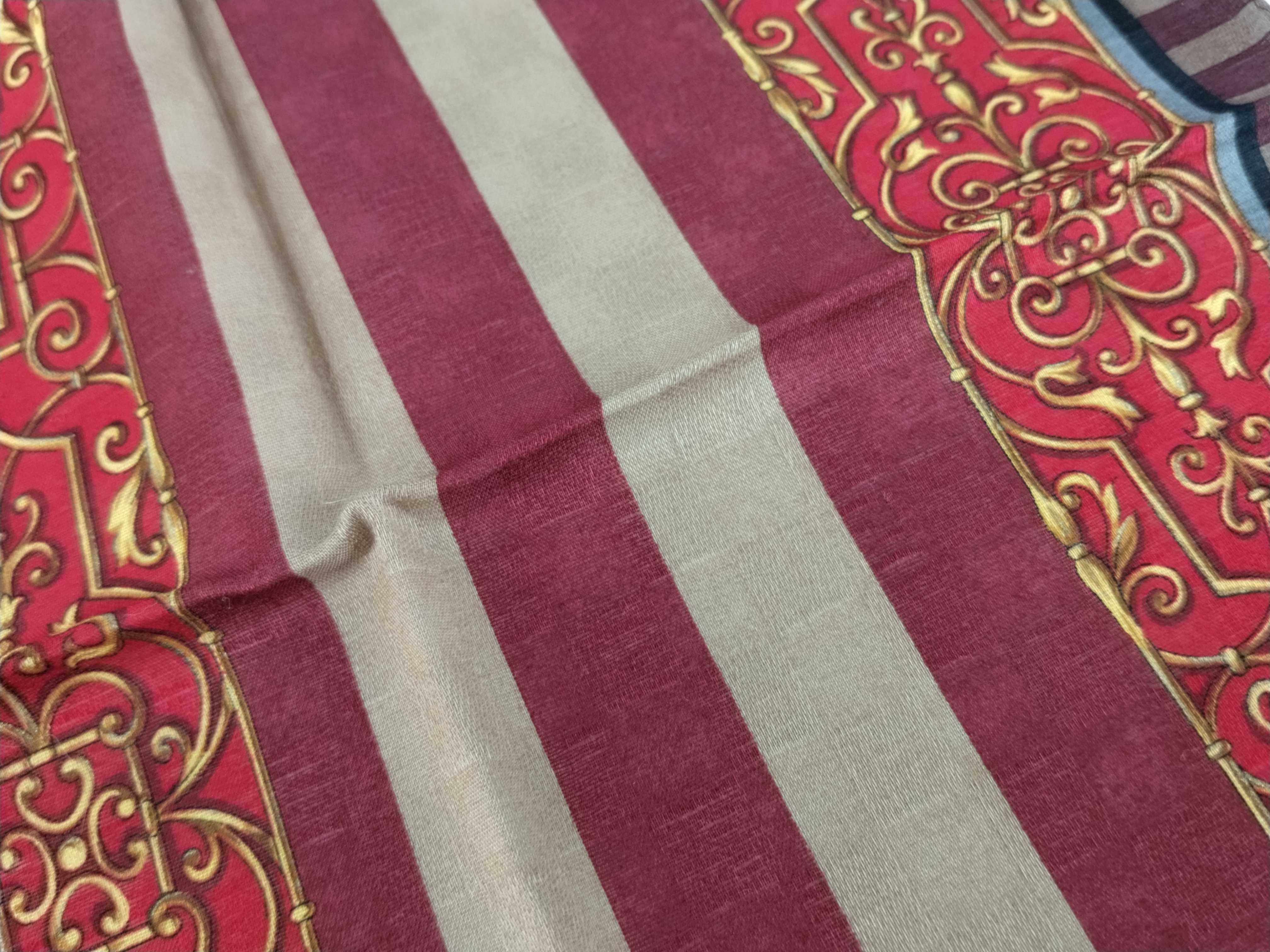 handkerchief scarf with sticker, FF Zucca, Baroque style stripe, red, other accessories. — view 7