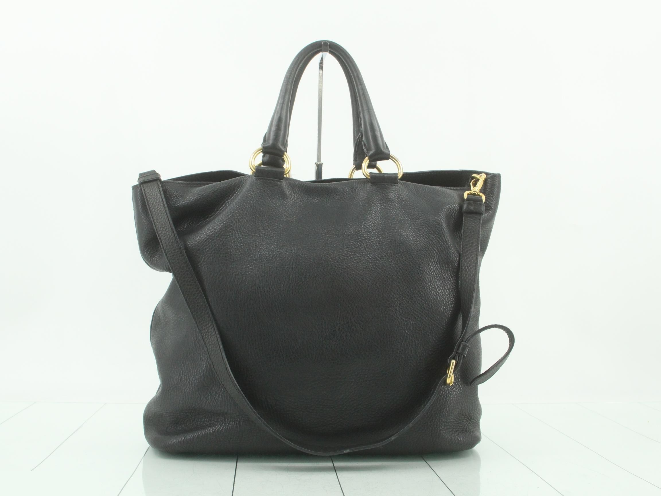 Vitello Phoenix Black 2-Way Tote Bag — view 2