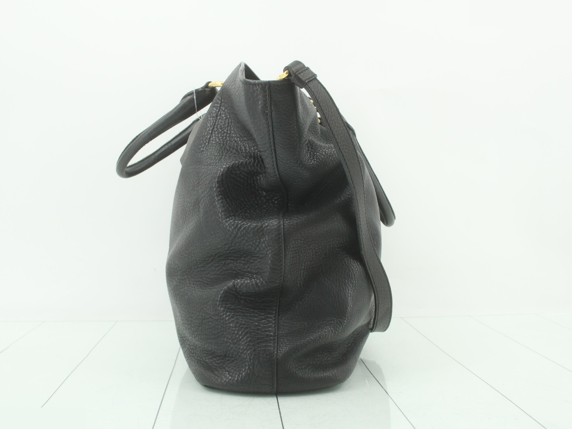 Vitello Phoenix Black 2-Way Tote Bag — view 3