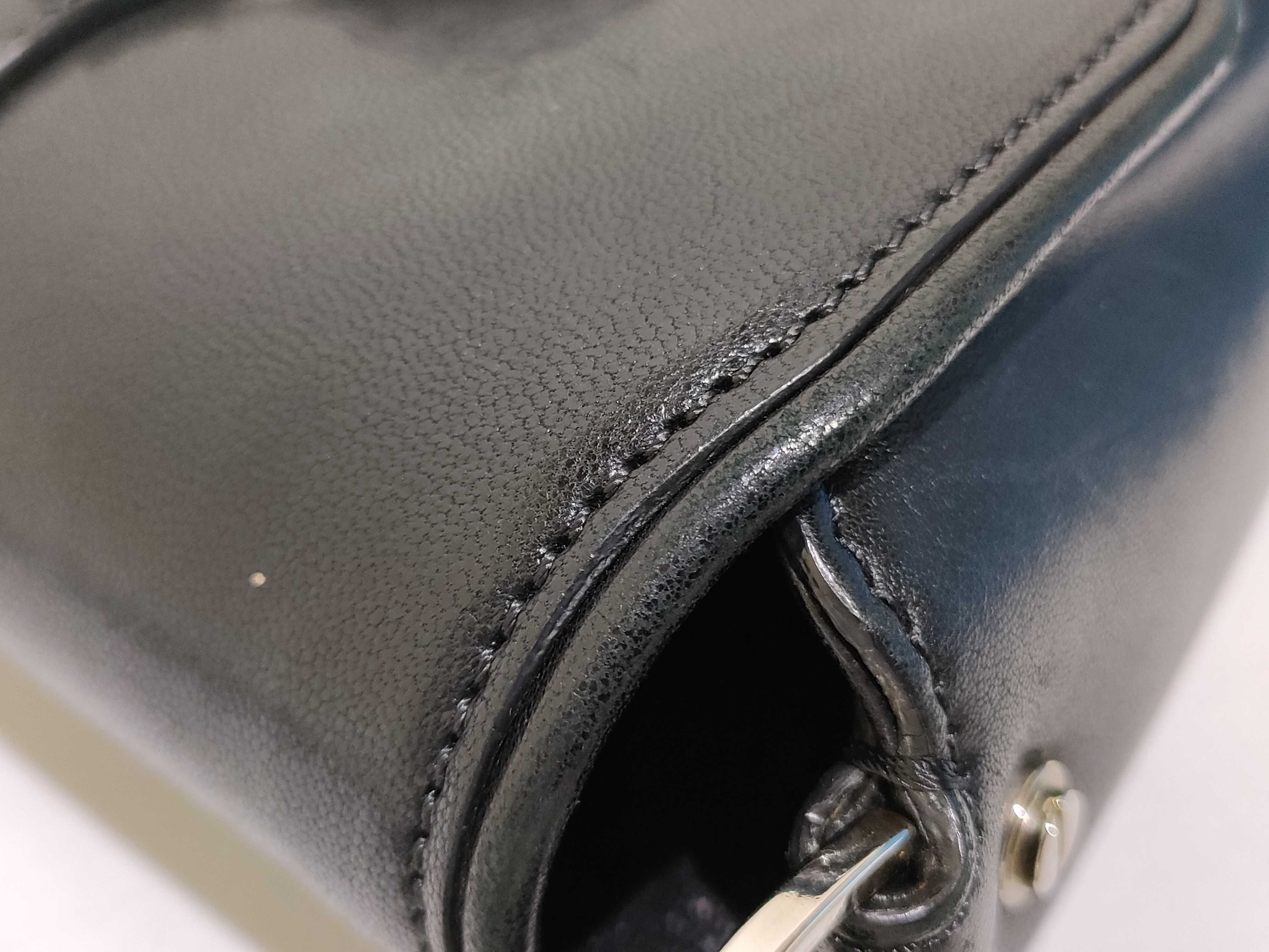 KR- Obsedia Leather Shoulder Bag Black — view 15