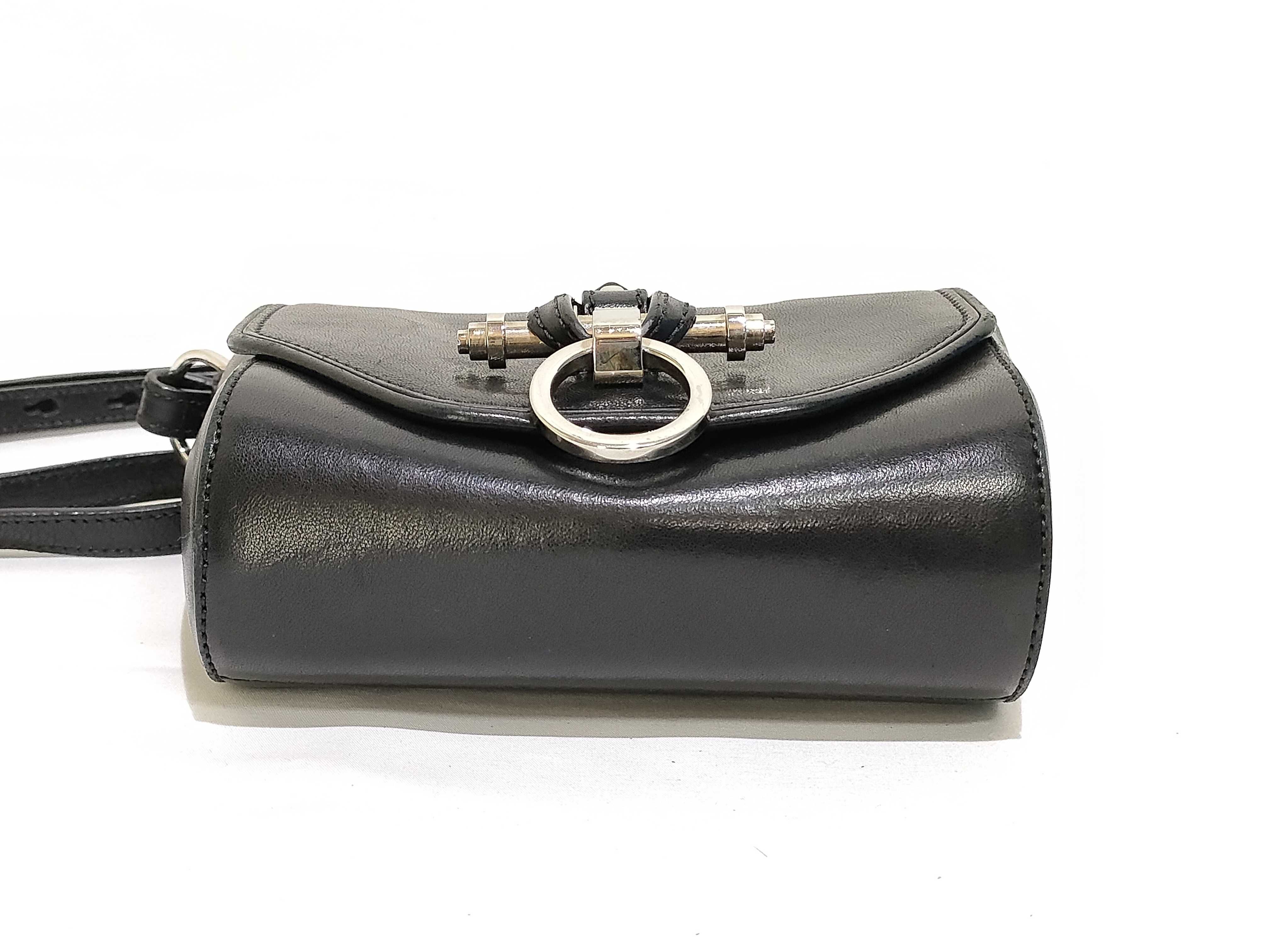 KR- Obsedia Leather Shoulder Bag Black — view 7