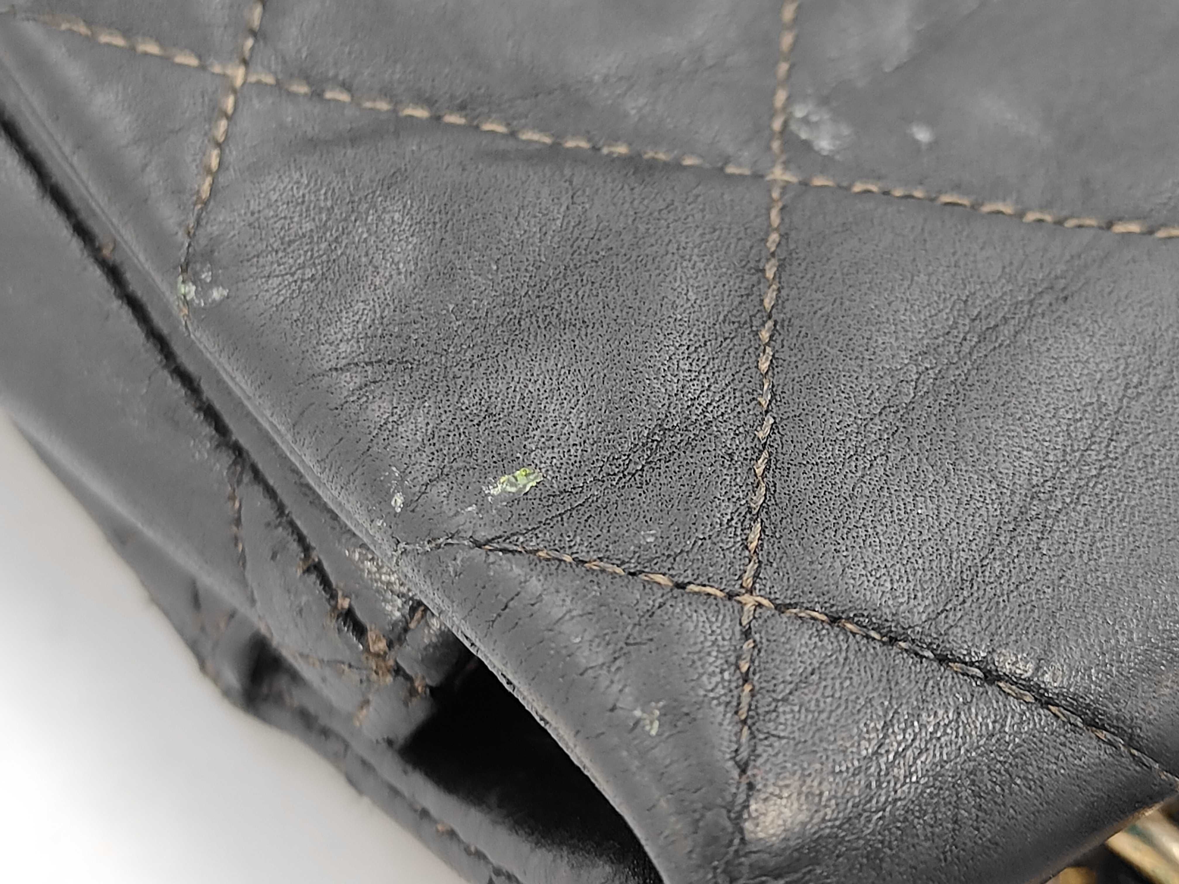 Large Matelassé Chain Shoulder Bag, Black, Double Chain, Single Flap, with Sticker, Serial Number Unknown. — view 13