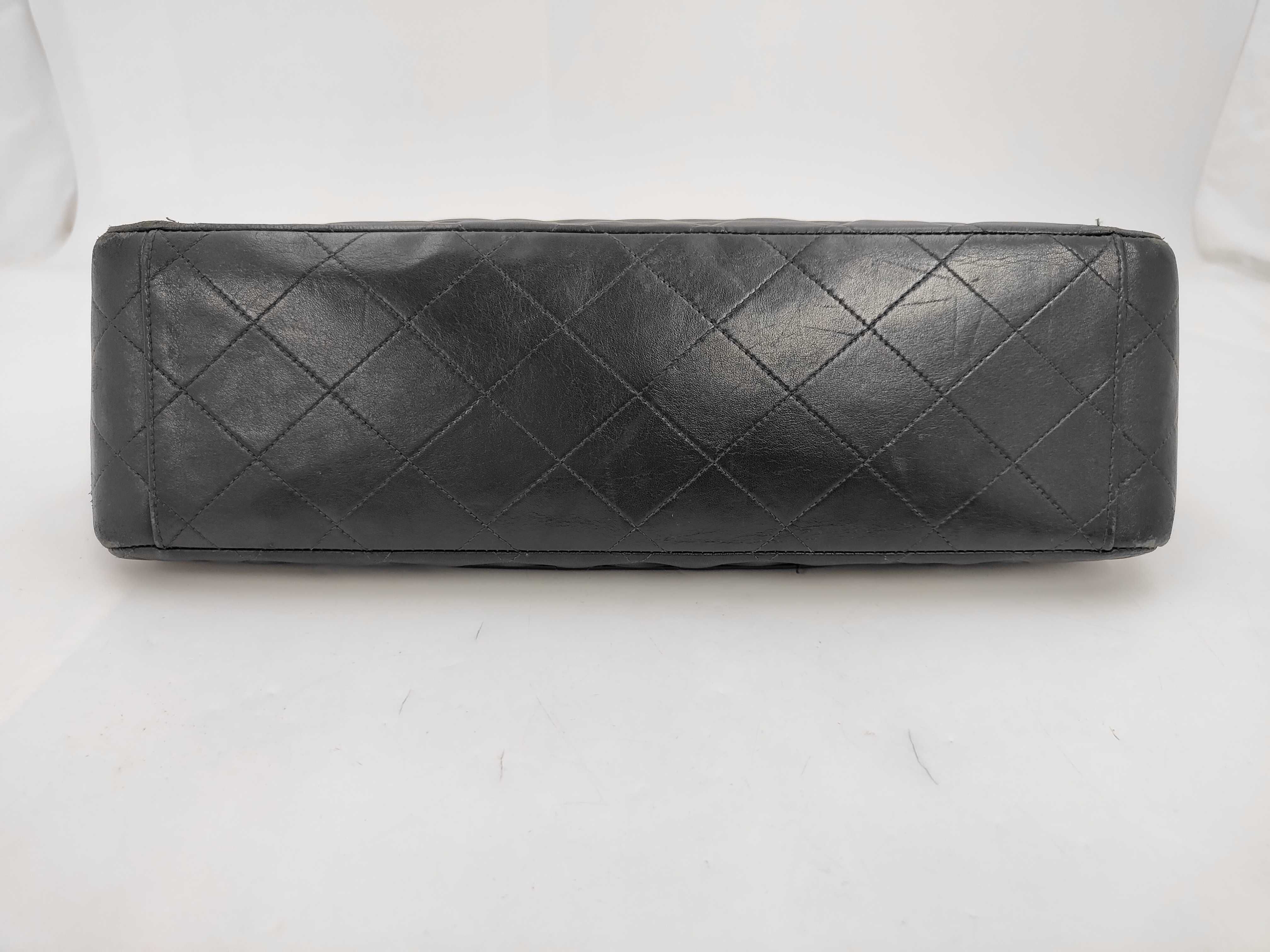 Large Matelassé Chain Shoulder Bag, Black, Double Chain, Single Flap, with Sticker, Serial Number Unknown. — view 6